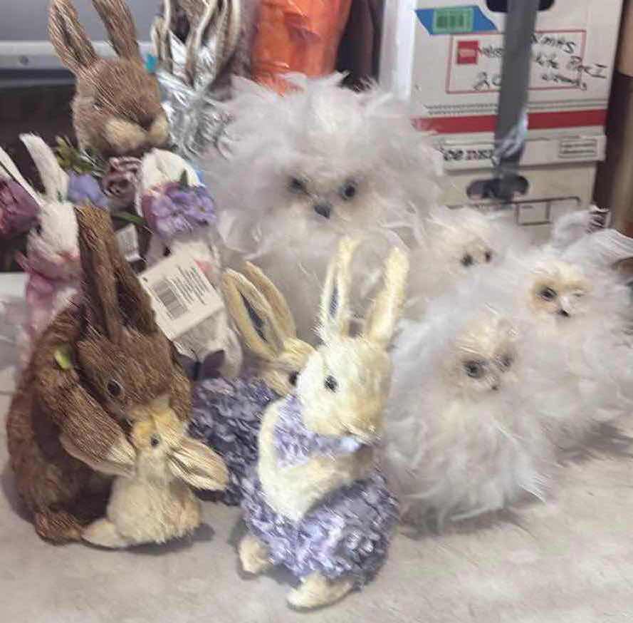 Photo 1 of CONTENTS OF TOTE-COLLECTIBLE BUNNY & OWLS