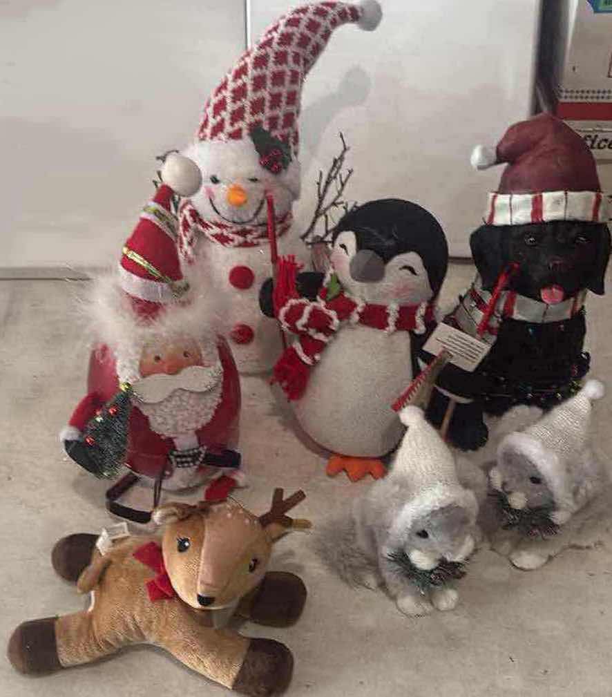 Photo 1 of CONTENTS OF TOTE-COLLECTIBLE HOLIDAY STUFFED FIGURES
