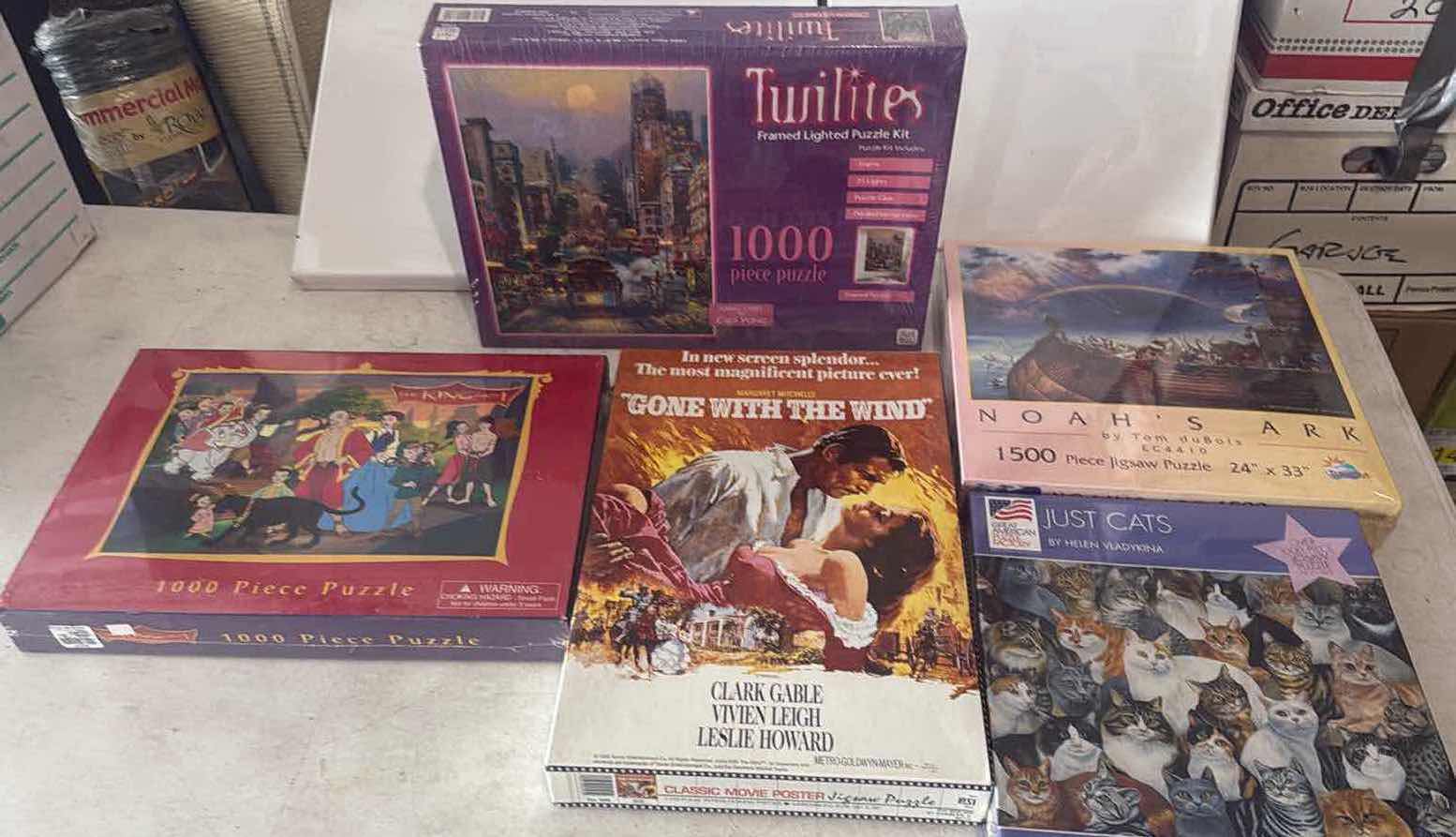 Photo 1 of CONTENTS OF BOX-PUZZLES