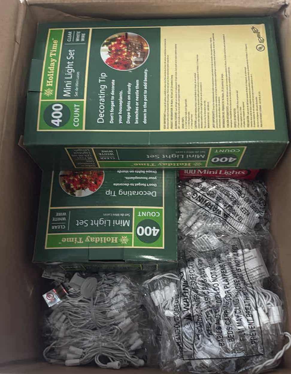 Photo 1 of CONTENTS OF BOX- HOLIDAY LIGHTS/JINGLE BELLS