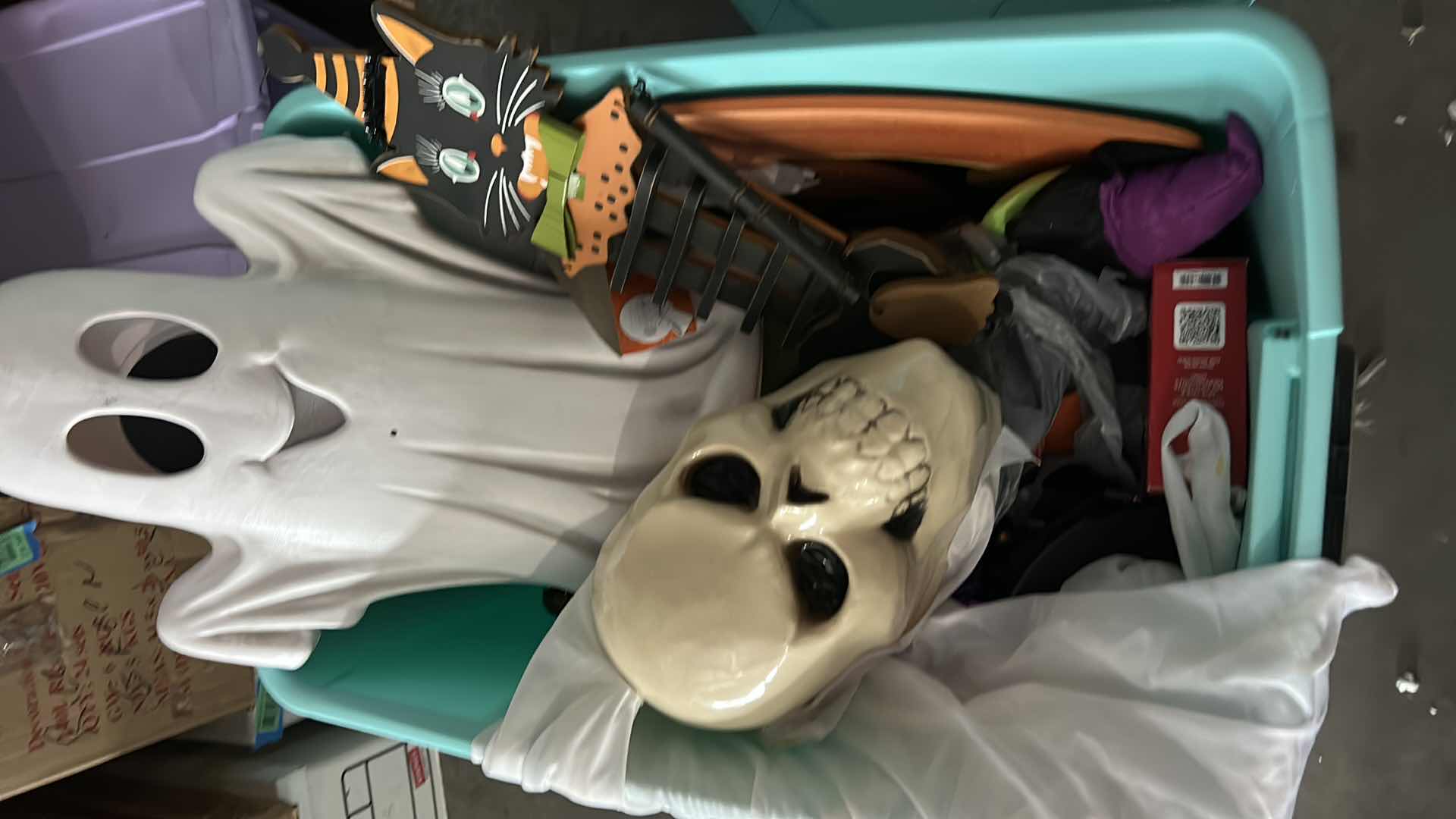 Photo 1 of CONTENTS OF TOTE-HALLOWEEN DECORATIONS (TOTE INCLUDED)