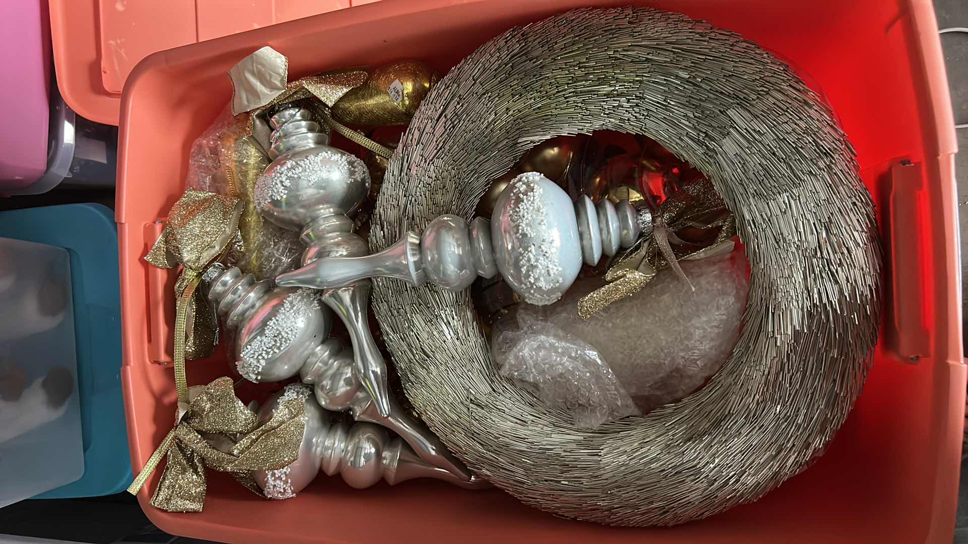 Photo 1 of CONTENTS OF TOTE-CHRISTMAS ORNAMENTS & DECOR (TOTE INCLUDED)
