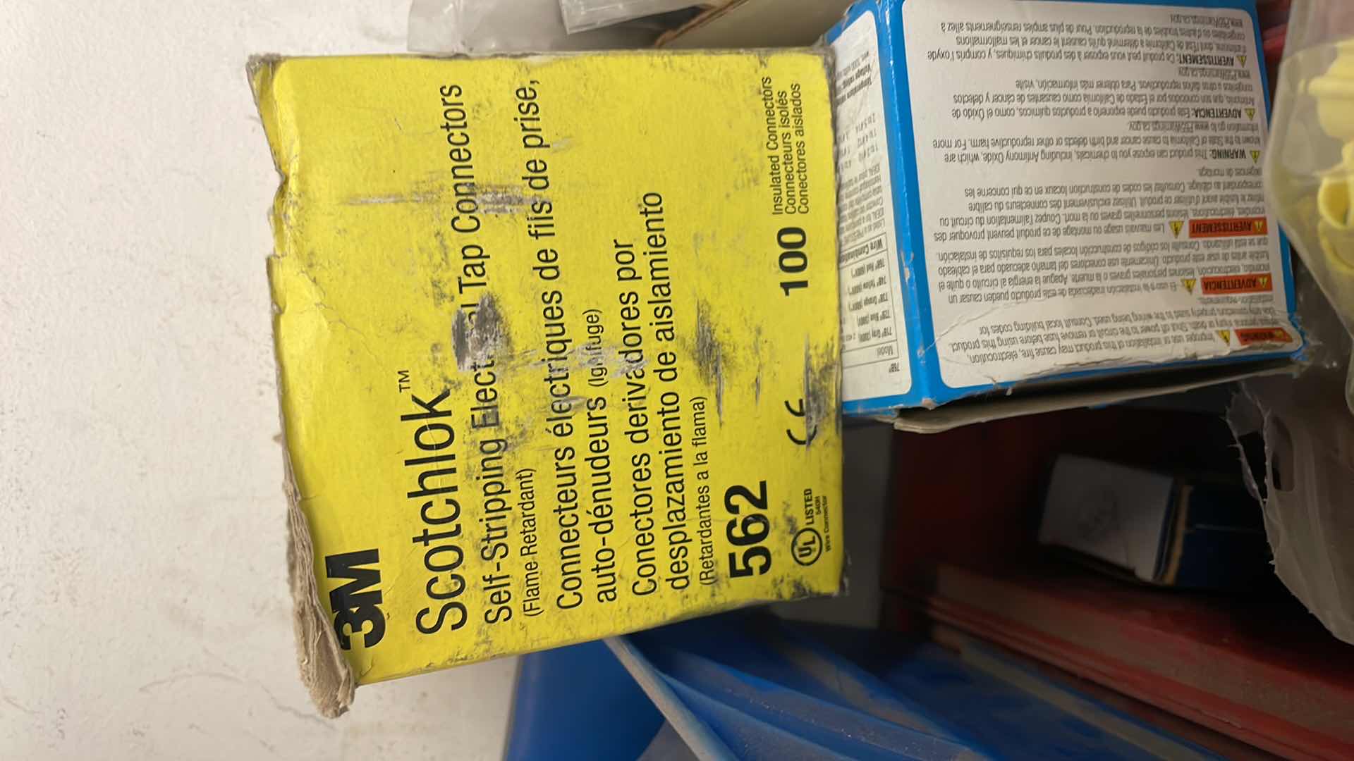 Photo 1 of CONTENT OF SHELF WIRE NUTS WIRE CONNECTORS ZIP TIES SHACKLES STORAGE BINS