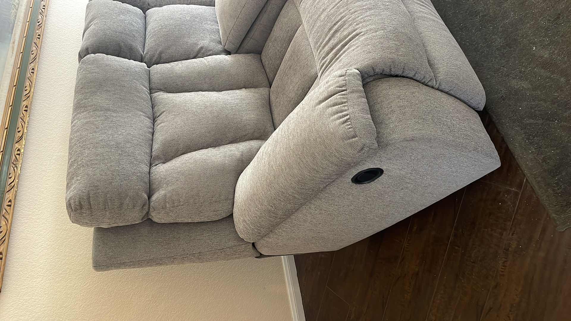Photo 1 of DOUBLE RECLINING SOFA 78”x43” CONTENTS NOT INCLUDED