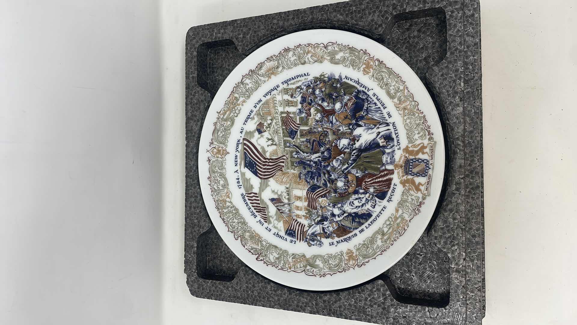 Photo 1 of THE LAFAYETTE LEGACY COLLECTION
COMPLETE OFFICIAL RECORD 
D'ARCEA-LIMOGES SET OF 7 WASHINGTON COLLECTOR PLATES AND CERTIFICATES