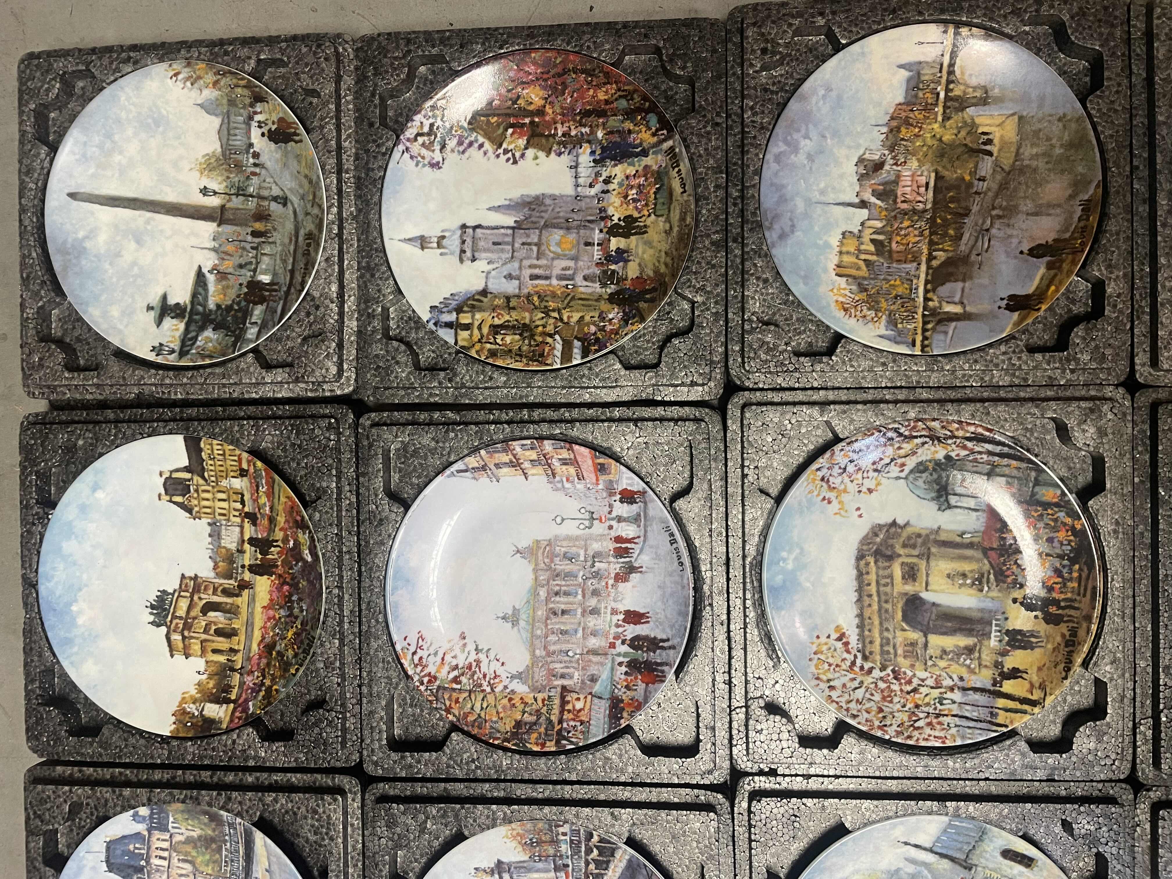 Photo 1 of 12 SITES OF PARIS LOUIS DALI FRENCH DARCEUA-LIMOGES PORCELAIN COLLECTORS PLATES FULL SET BY HENRI D ARCEAU & FILS