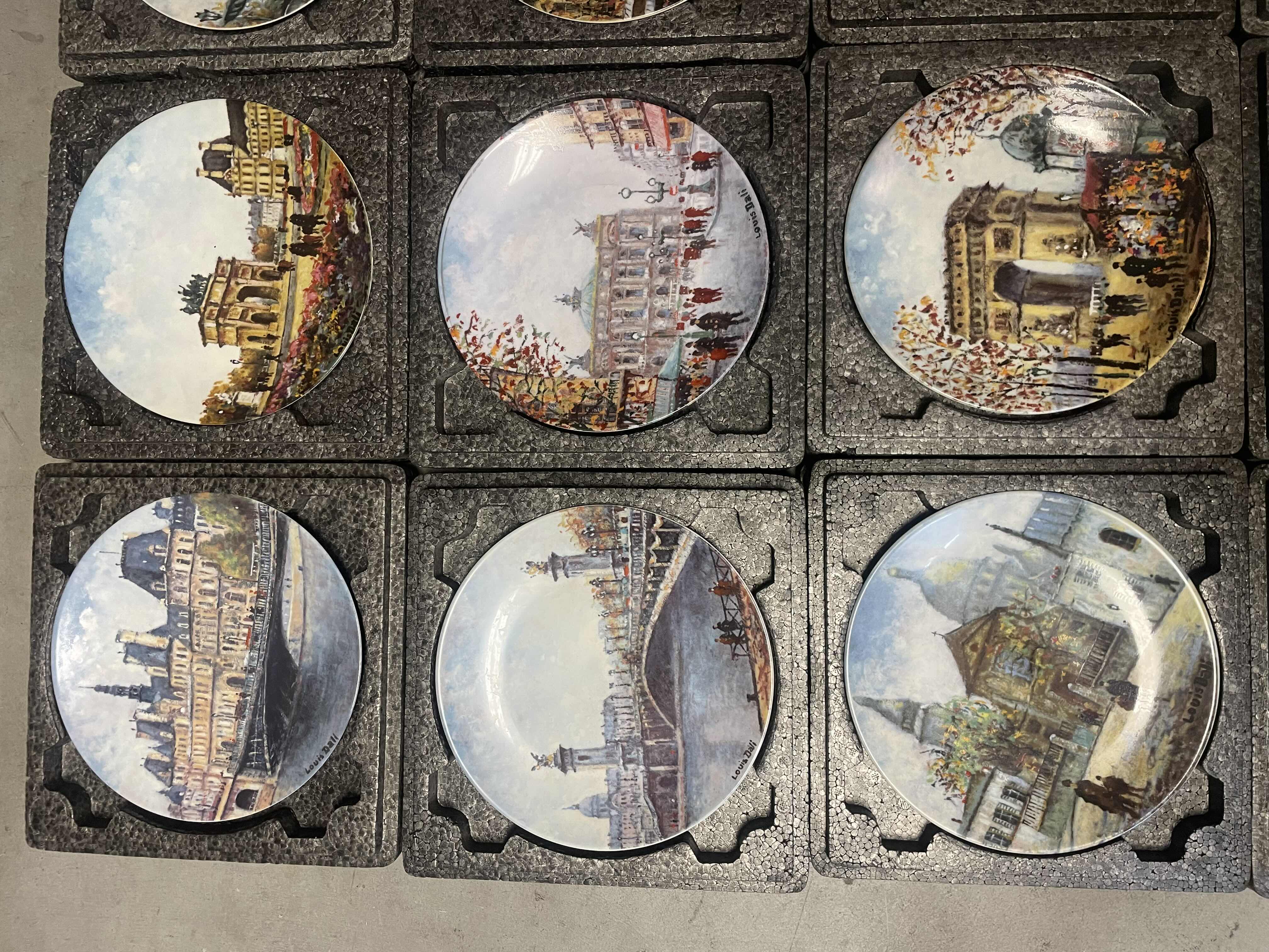 Photo 1 of 12 SITES OF PARIS LOUIS DALI FRENCH DARCEUA-LIMOGES PORCELAIN COLLECTORS PLATES FULL SET BY HENRI D ARCEAU & FILS