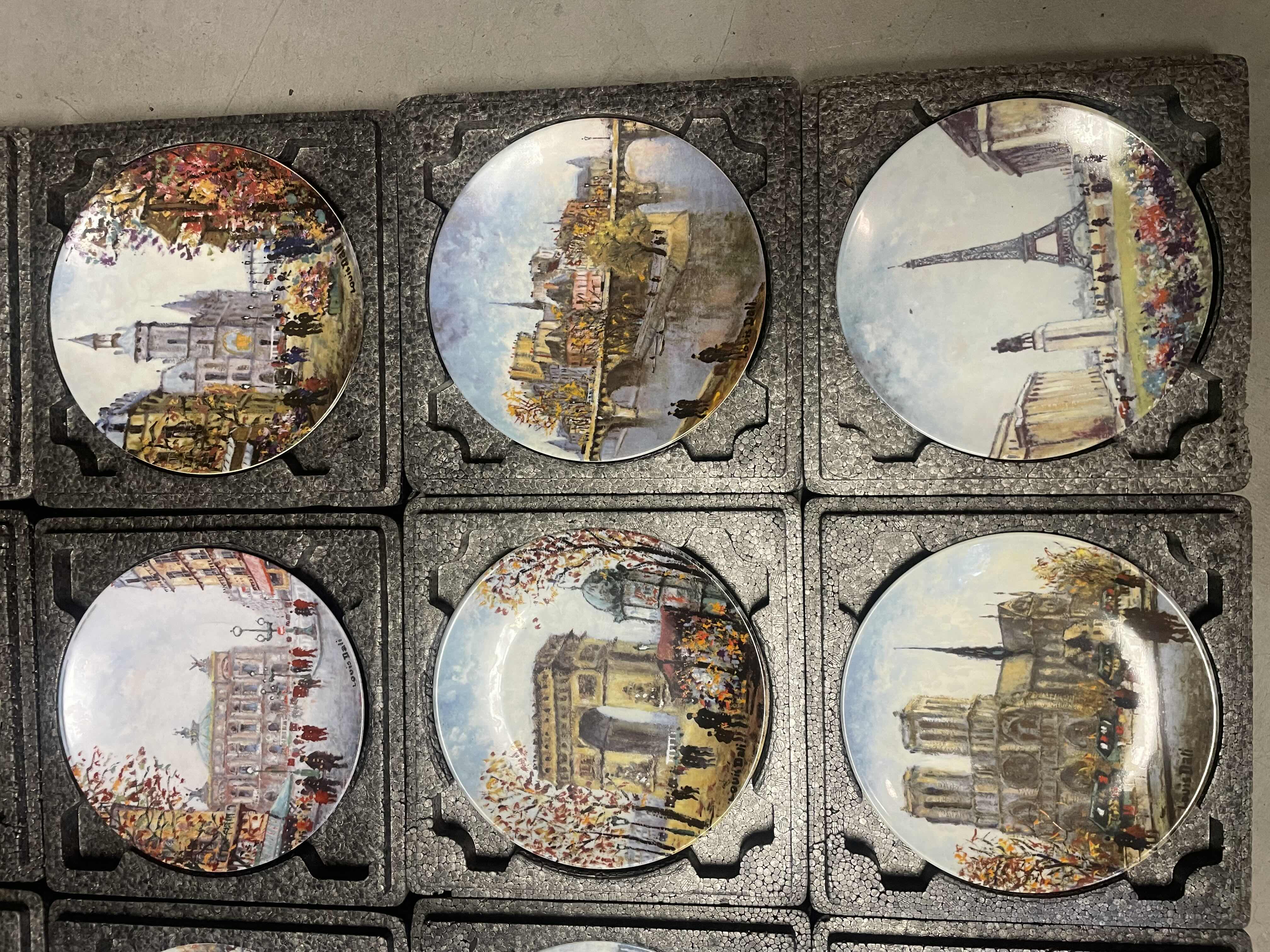 Photo 1 of 12 SITES OF PARIS LOUIS DALI FRENCH DARCEUA-LIMOGES PORCELAIN COLLECTORS PLATES FULL SET BY HENRI D ARCEAU & FILS