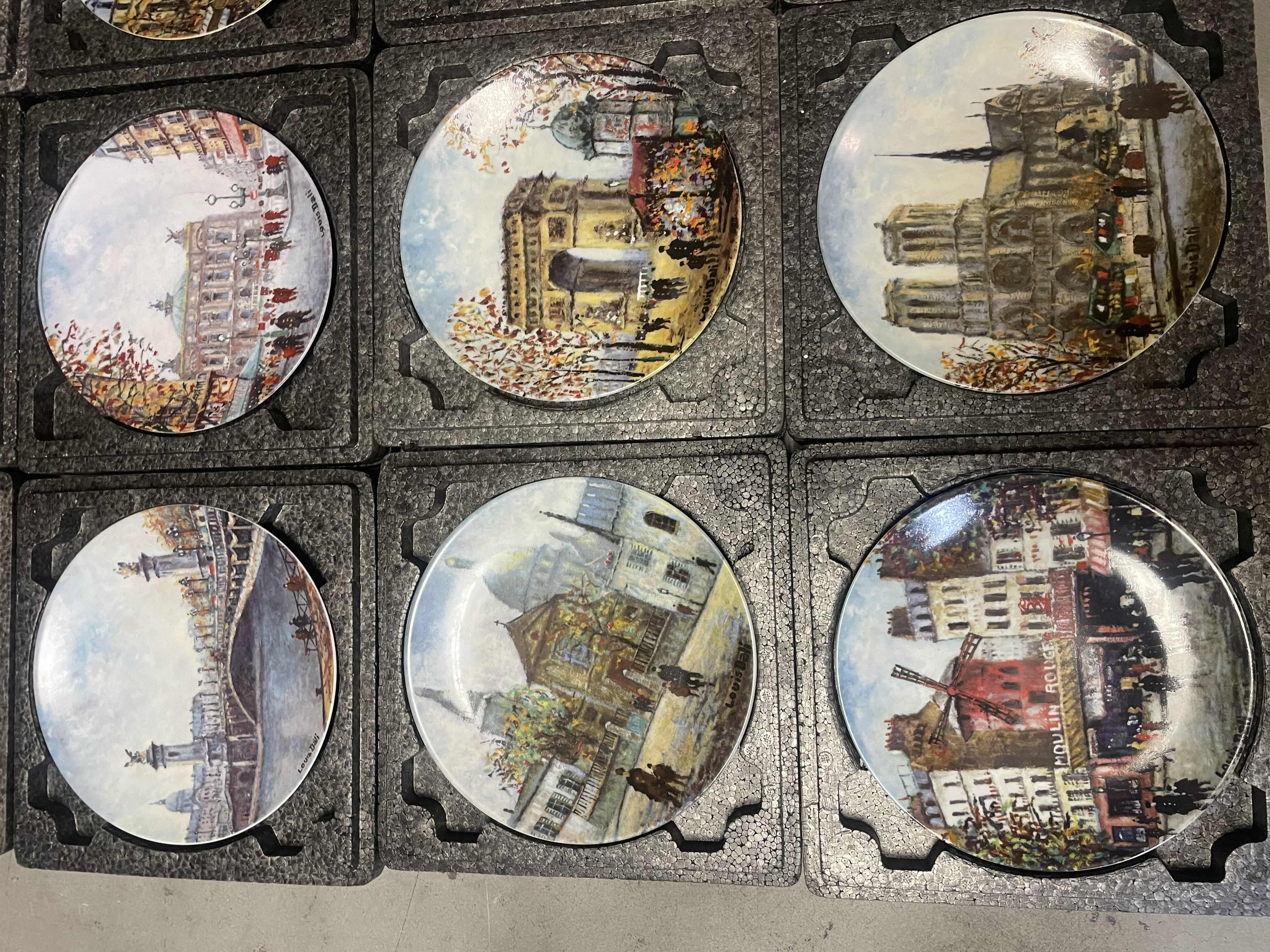 Photo 1 of 12 SITES OF PARIS LOUIS DALI FRENCH DARCEUA-LIMOGES PORCELAIN COLLECTORS PLATES FULL SET BY HENRI D ARCEAU & FILS