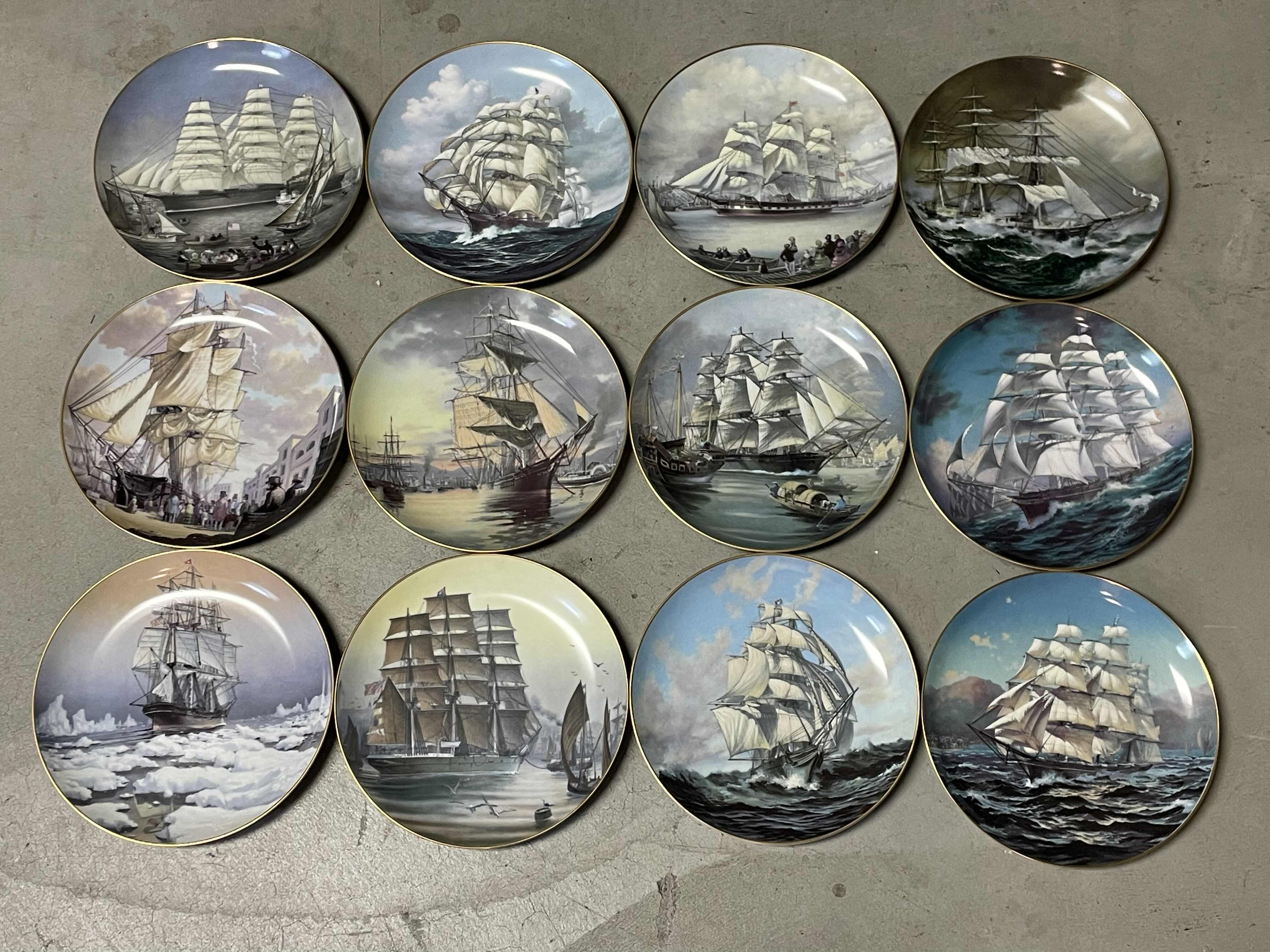 Photo 1 of THE GREAT CLIPPER SHIPS PLATE COLLECTION BY FRANKLIN PORCELAIN FRANKLIN MINT CLIPPER SHIP PLATES PRODUCED IN 1981 BY LEONARD J PEARCE
