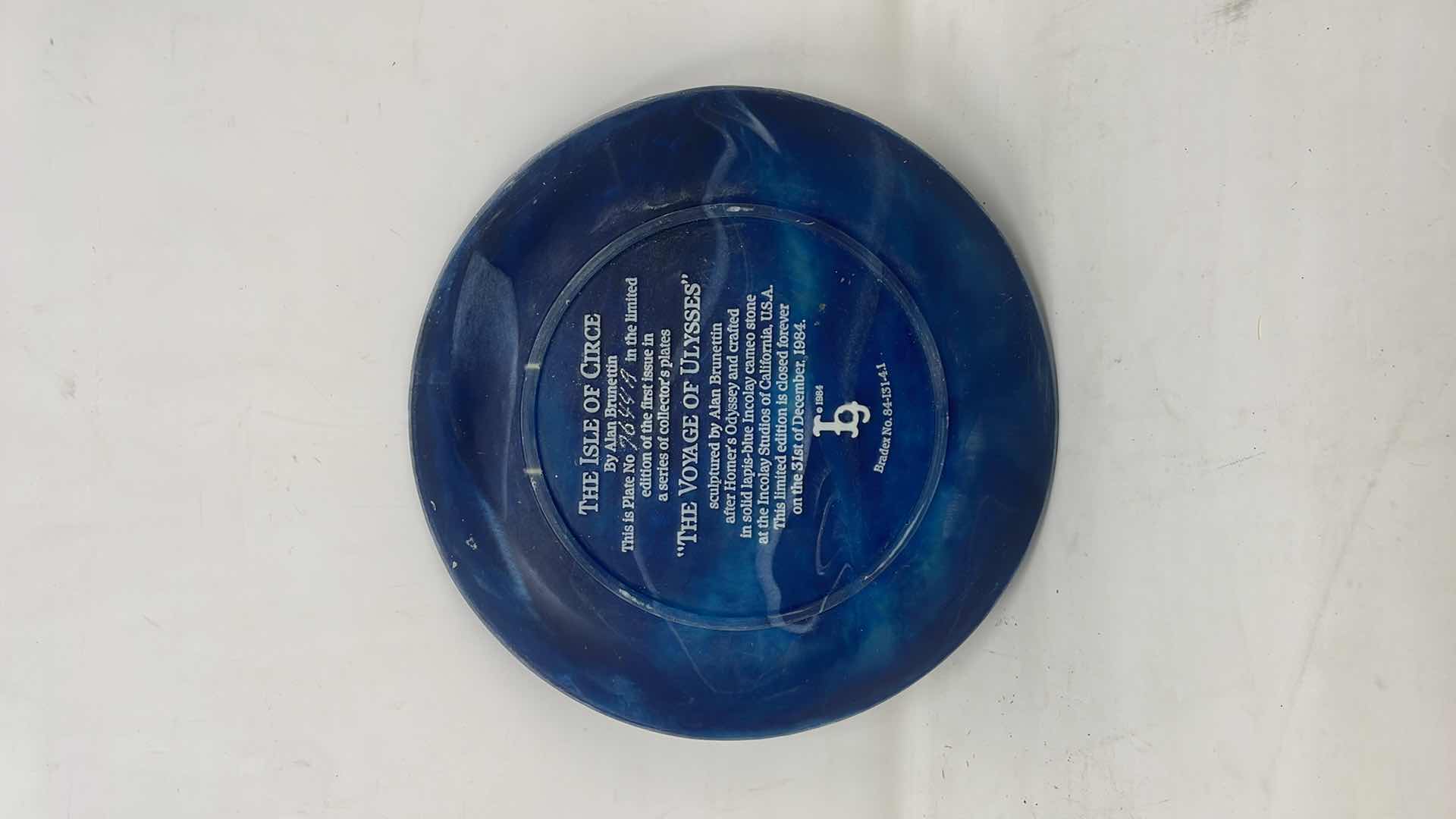 Photo 1 of "THE ISLE OF CIRCE" INCOLAY CAMEO COLLECTOR PLATE FROM "THE VOYAGE OF ULYSSES" COLLECTION RARE