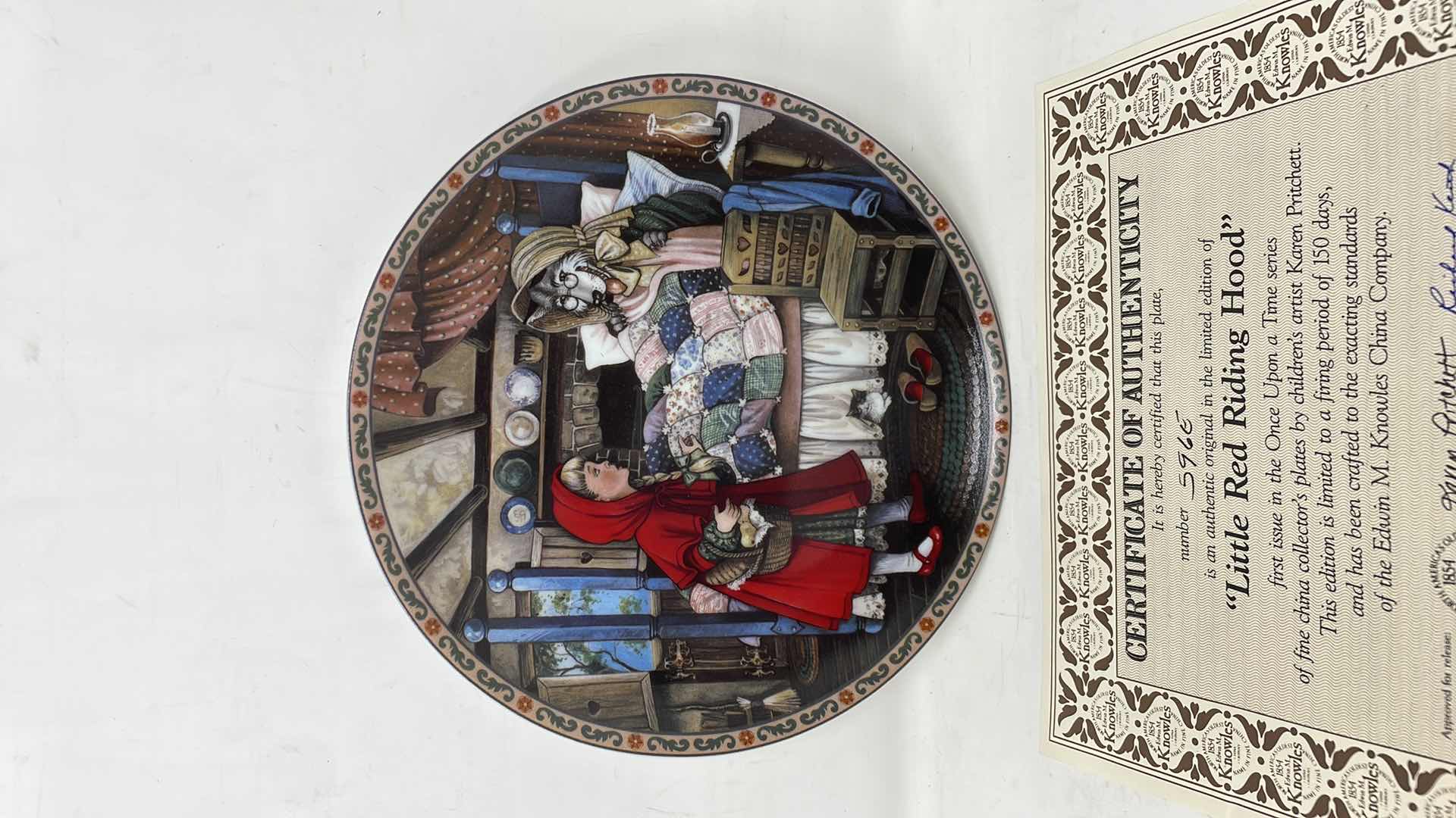 Photo 1 of 1988 KNOWLES LITTLE RED RIDING HOOD ONES UPON TIME #1 IN SERIES COLLECTOR PLATE 596E
