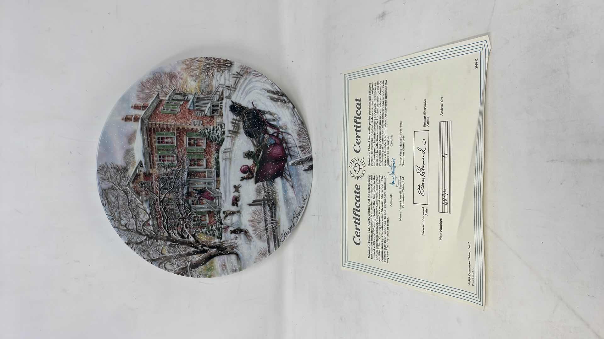 Photo 1 of "COMING HOME" COLLECTOR PLATE BY STEWART SHERWOOD WITH CERTIFICATE