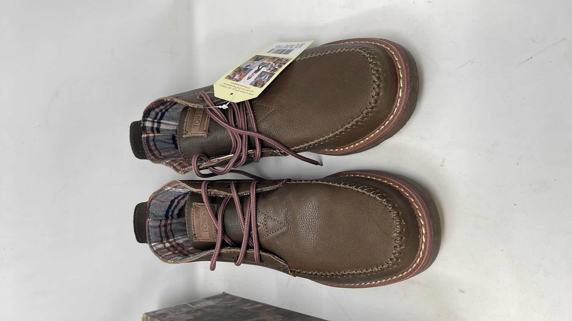 Photo 1 of TOMS DESERT CHUKKA CHOCOLATE LEATHER MENS SIZE 10
