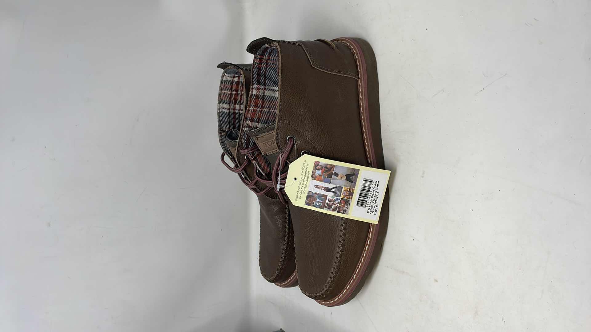 Photo 1 of TOMS DESERT CHUKKA CHOCOLATE LEATHER MENS SIZE 10