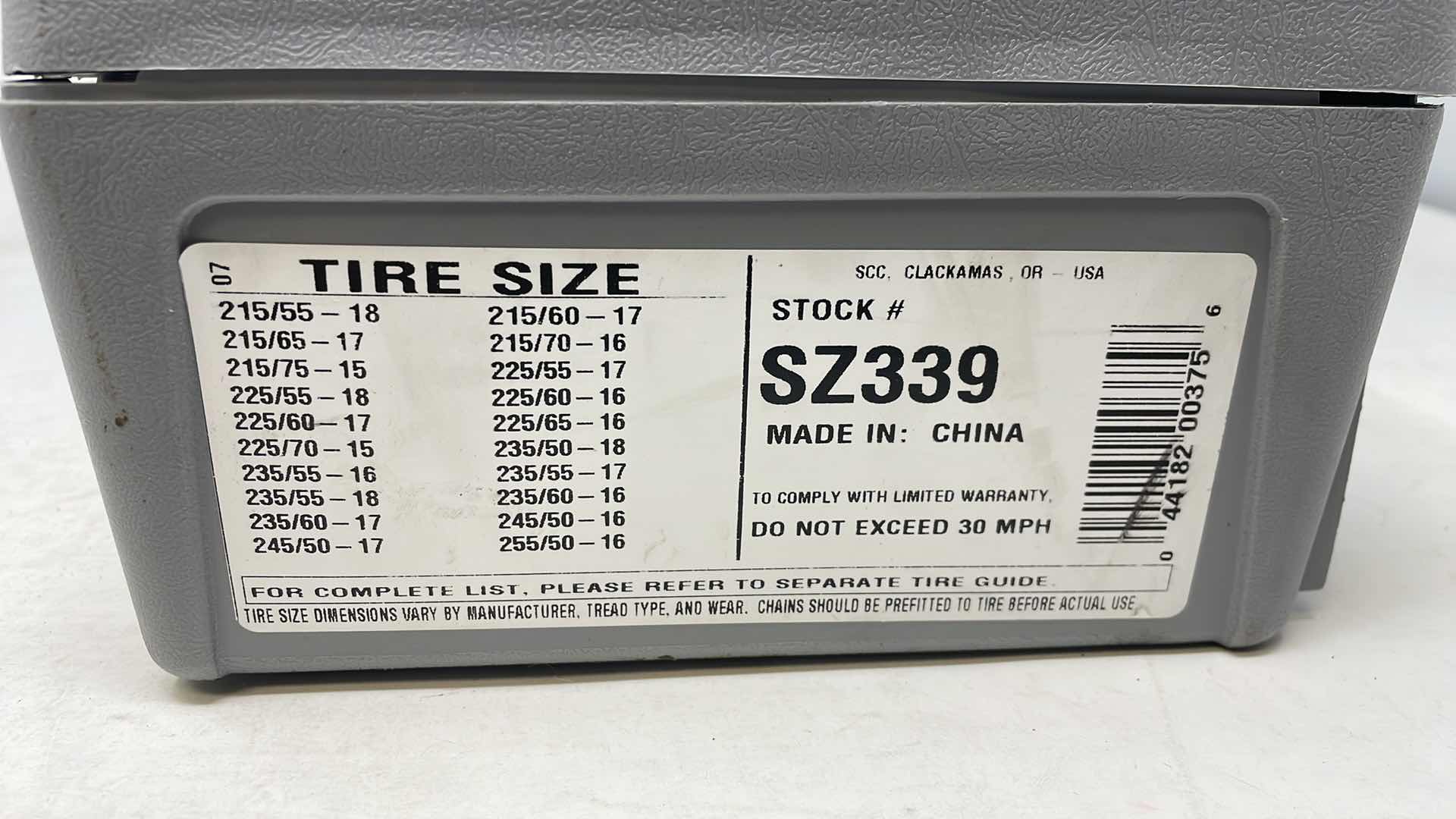 Photo 1 of SHUR GRIP TIRE CABLES SZ339
