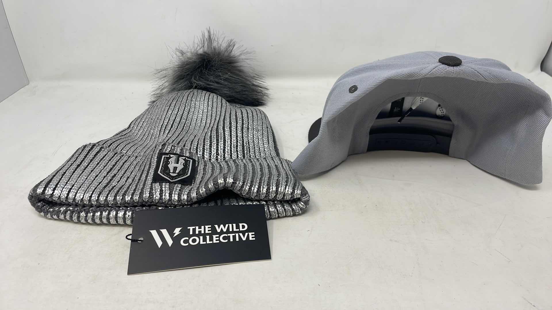 Photo 1 of HENDERSON SILVER KNIGHTS SNAP BACK ZEPHYR LACER COLLECTION HAT AND SILVER AND BLACK POM BEANIE NEW