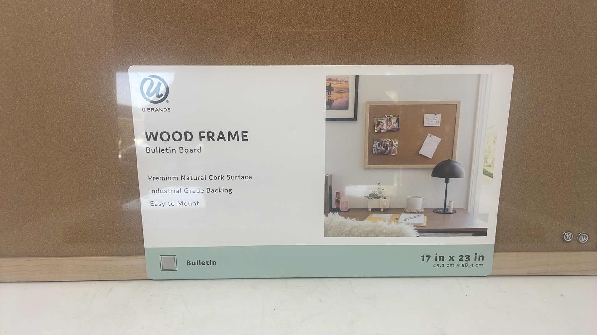 Photo 1 of WOOD FRAME BULLETIN BOARD 2-17”x23”