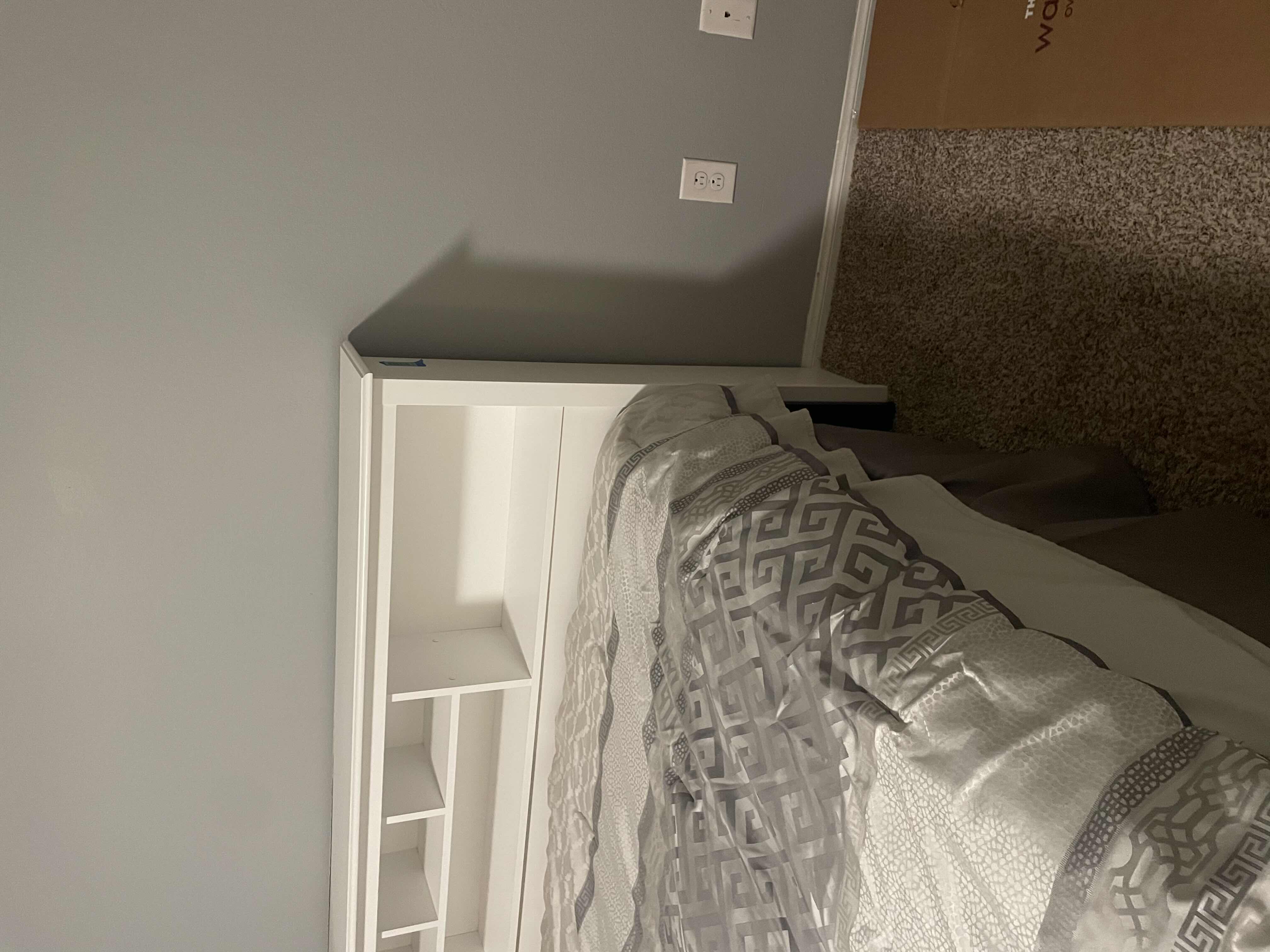 Photo 1 of KING BED HEAD BOARD 82”x 12”x 42-1/2” WHITE CONTENTS NOT INCLUDED