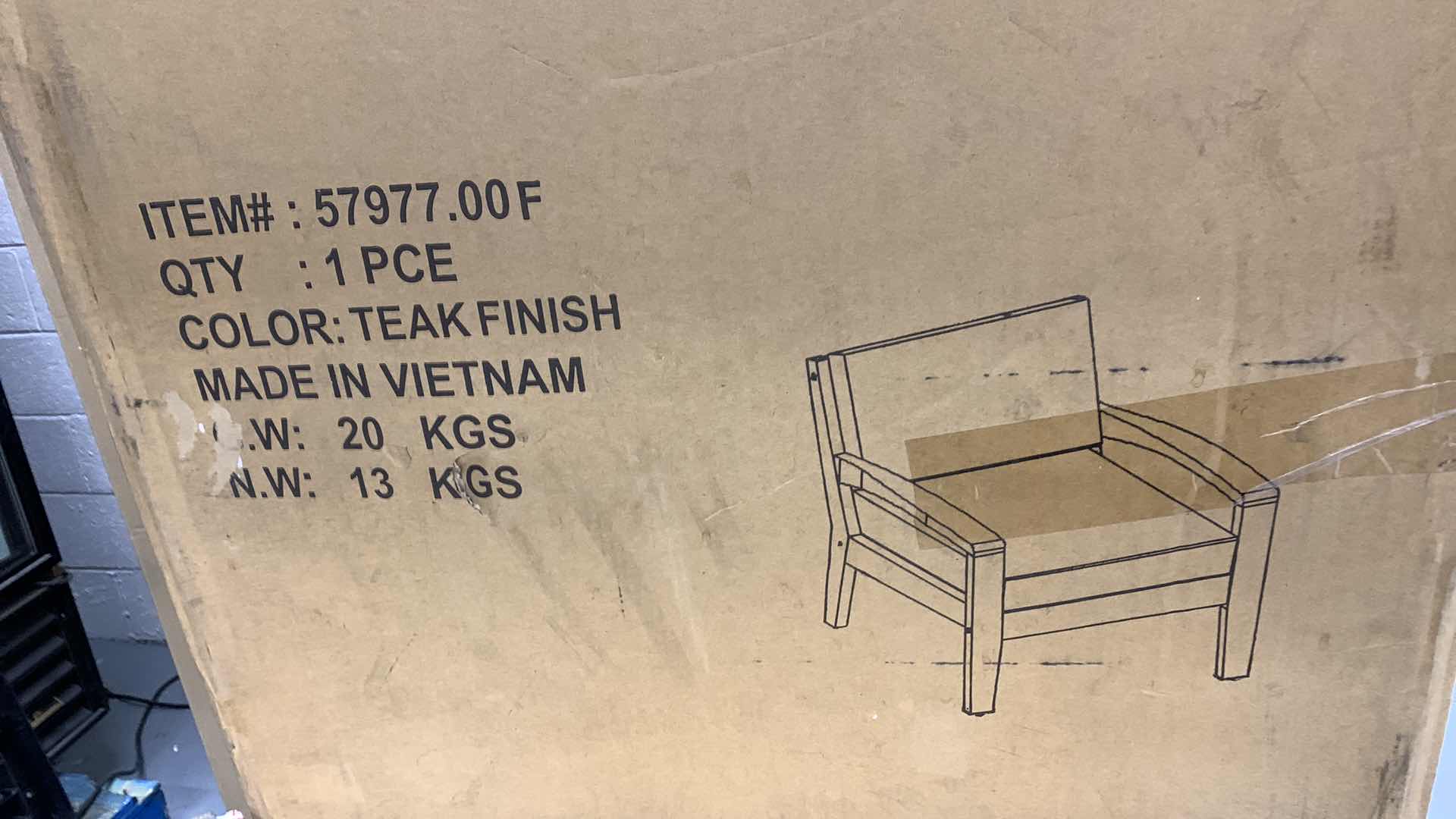 Photo 1 of TEAK FINISH CLUB CHAIR
