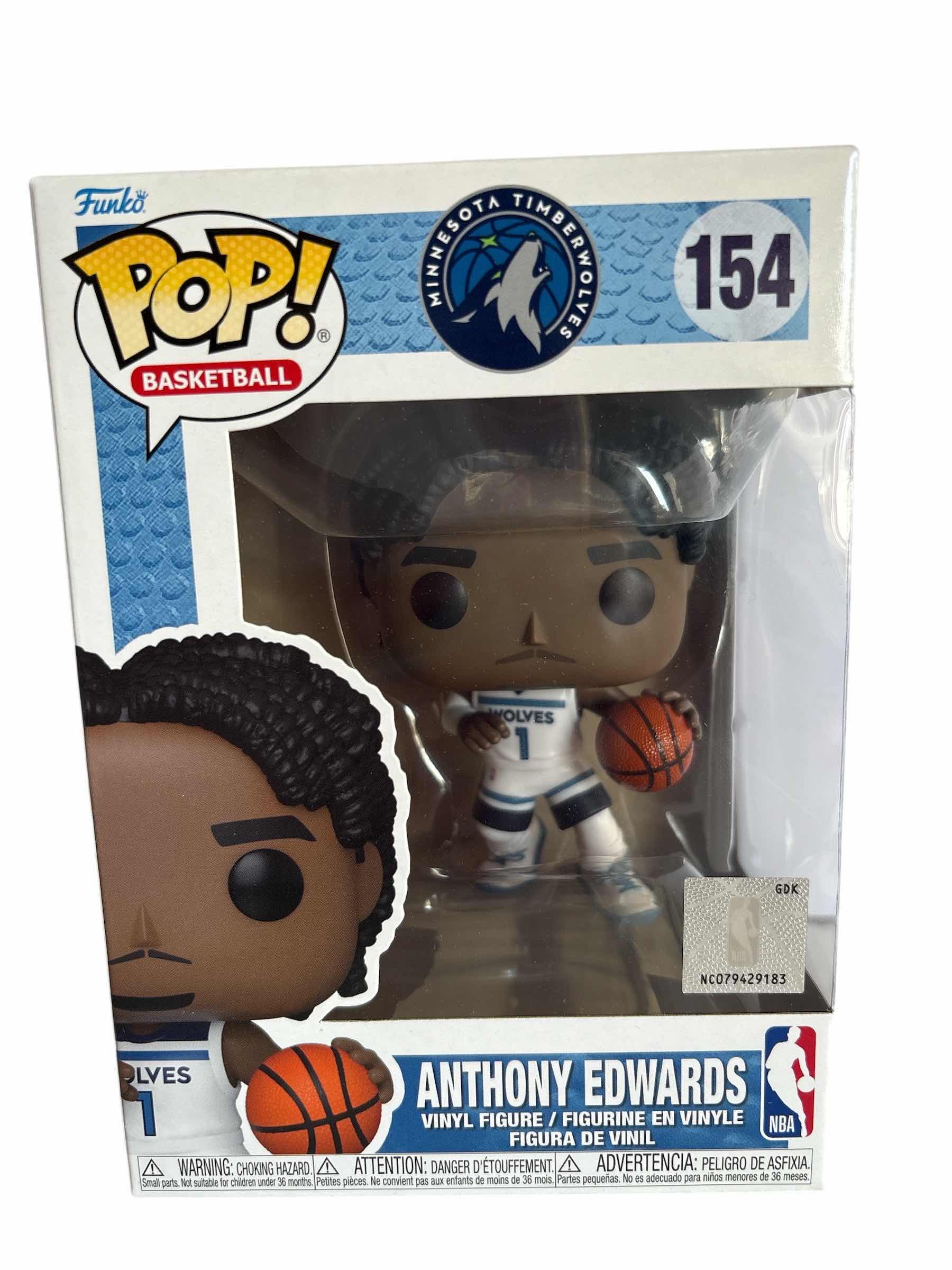 Photo 1 of NIB FUNKO POP BASKETBALL ANTHONY EDWARDS WOLVES