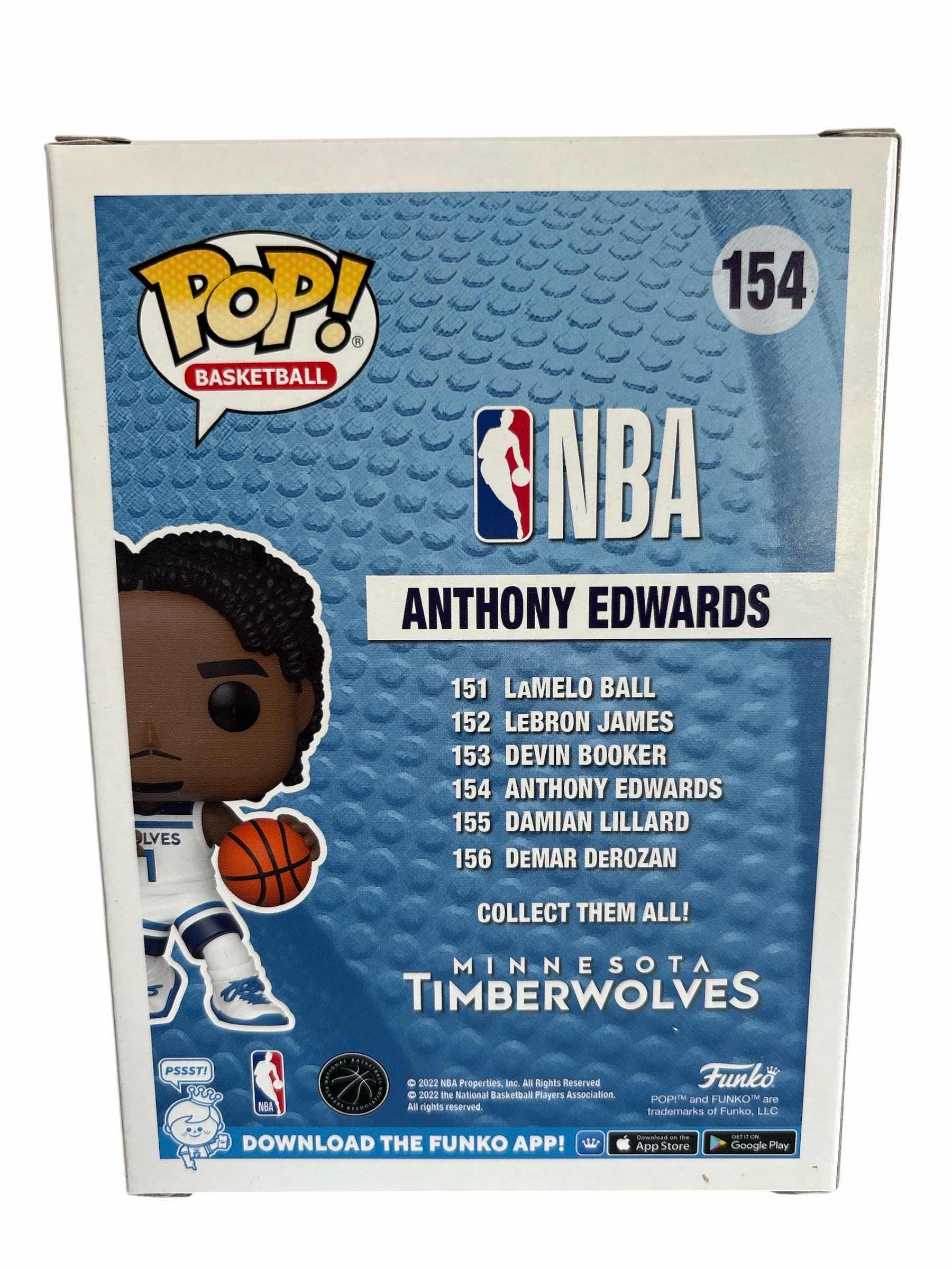 Photo 1 of NIB FUNKO POP BASKETBALL ANTHONY EDWARDS WOLVES
