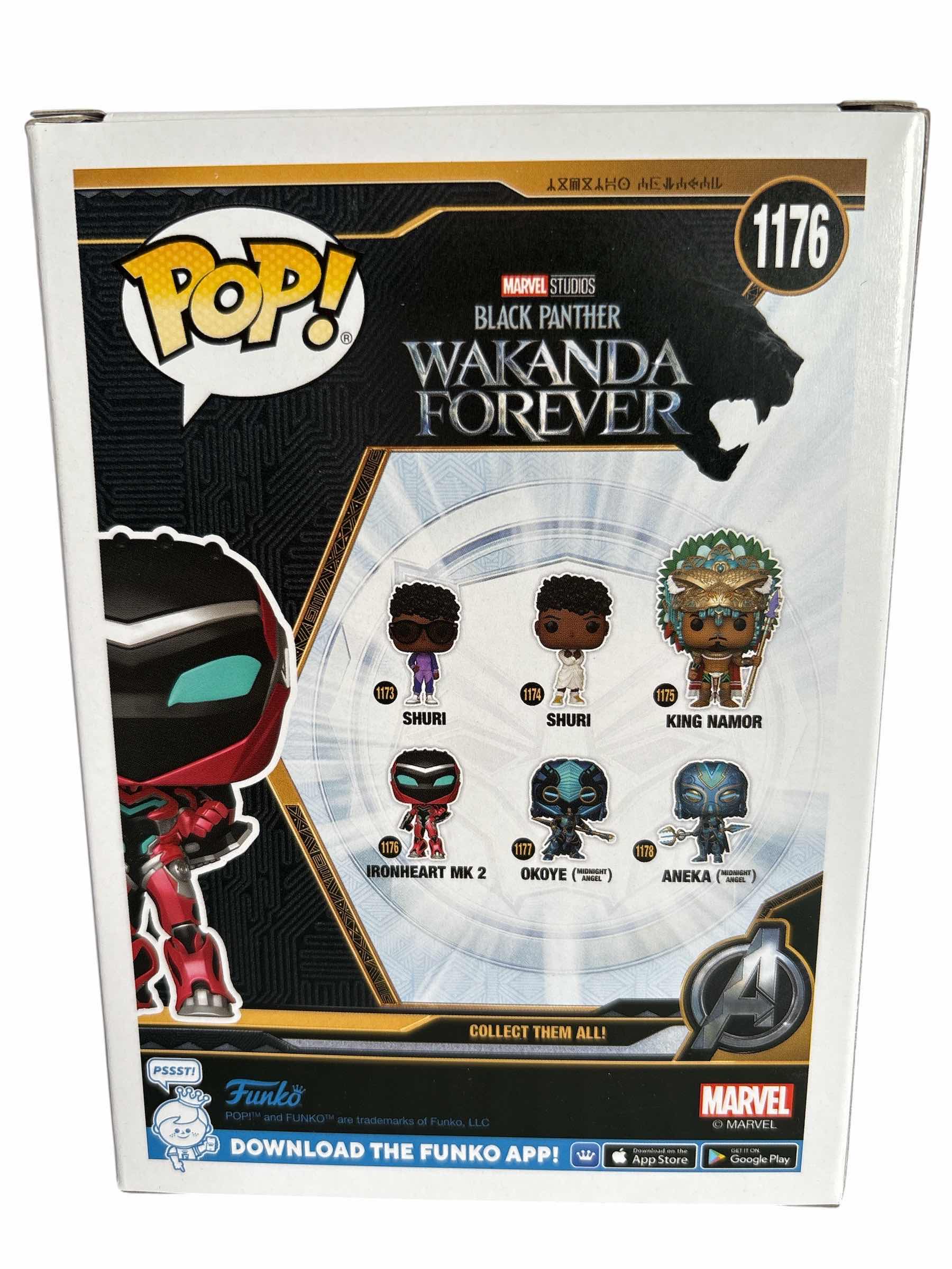 Photo 1 of NIB FUNKO POP BLACK PANTHER WAKANDA FOREVER IRONHEART MK 2