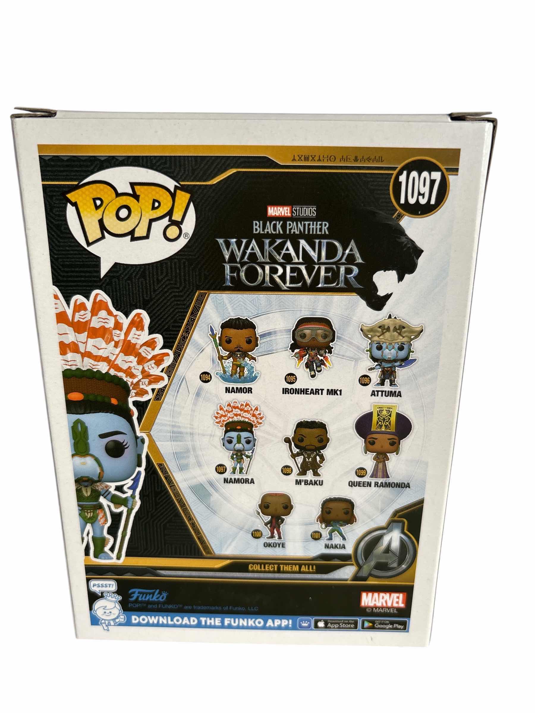 Photo 1 of NIB FUNKO POP BLACK PANTHER WAKANDA FOREVER NAMORA