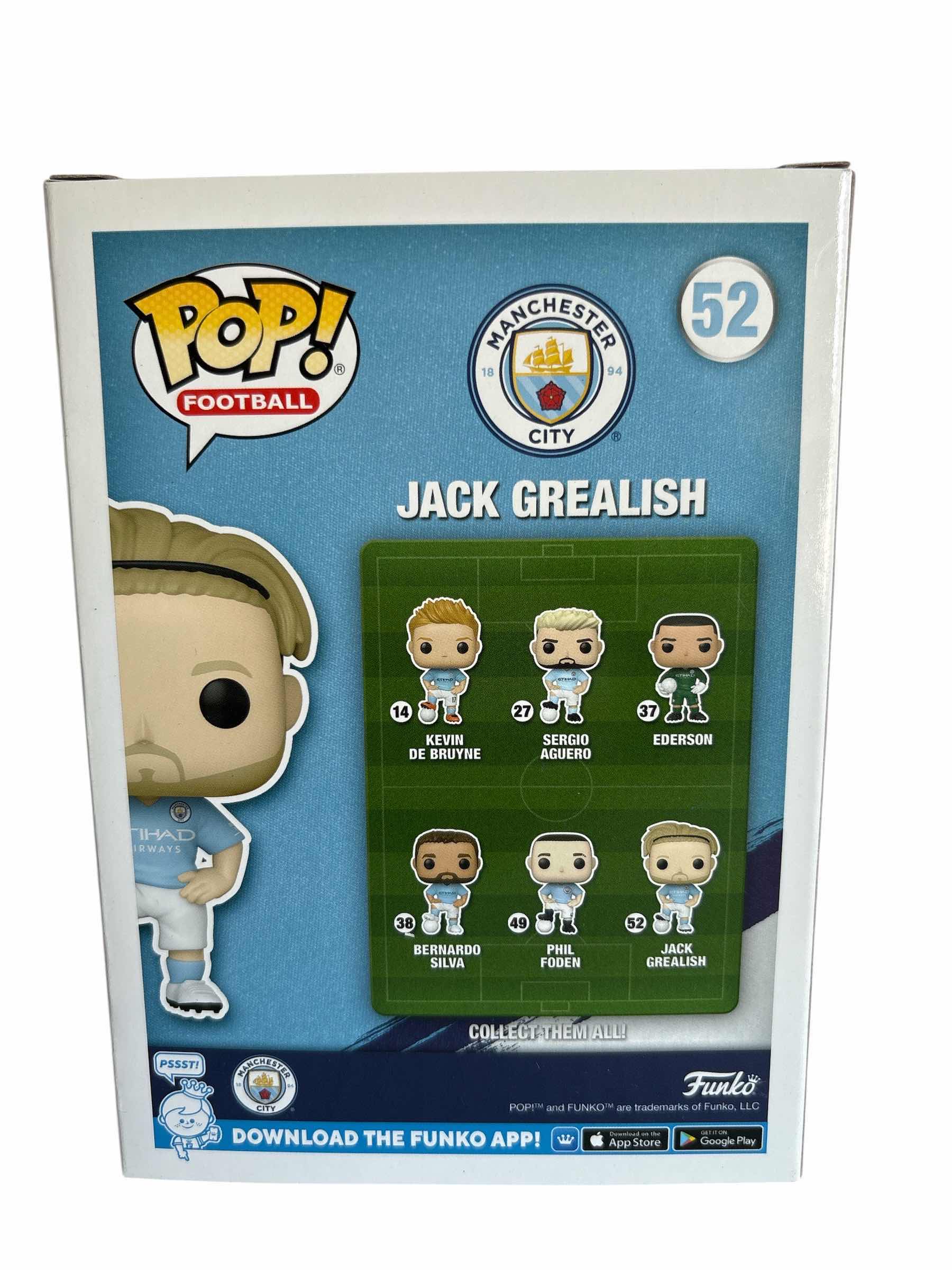 Photo 1 of NIB FUNKO POP MANCHESTER CITY SOCCER JACK GREALISH