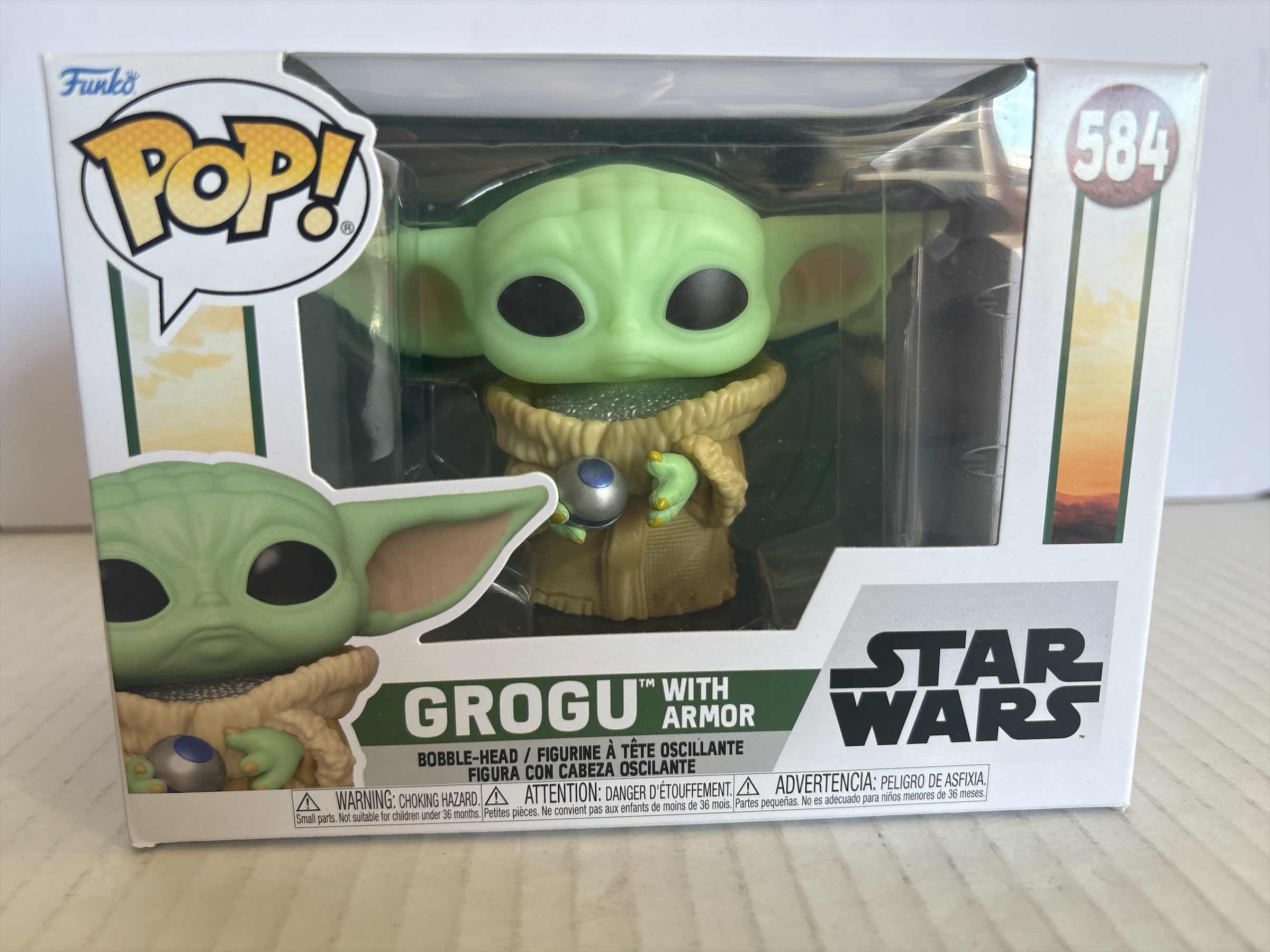 Photo 1 of NIB FUNKO POP STAR WARS GROGU WITH ARMOR