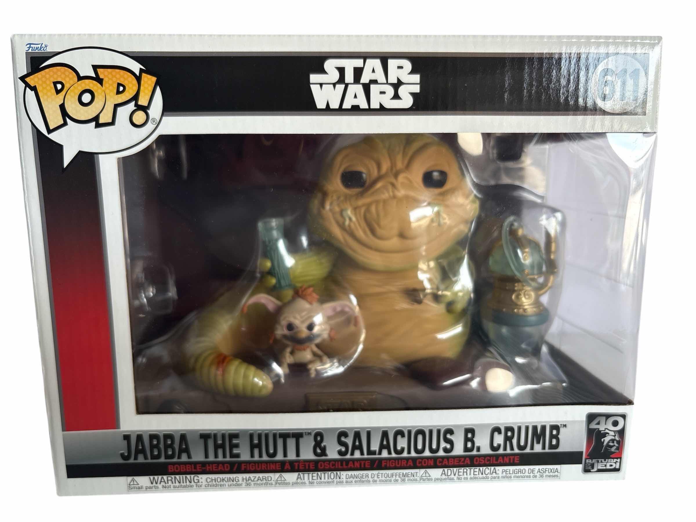 Photo 1 of NIB FUNKO POP ATAR WARS JABBA THE HUTT& SALACIOUS B. CRUMB