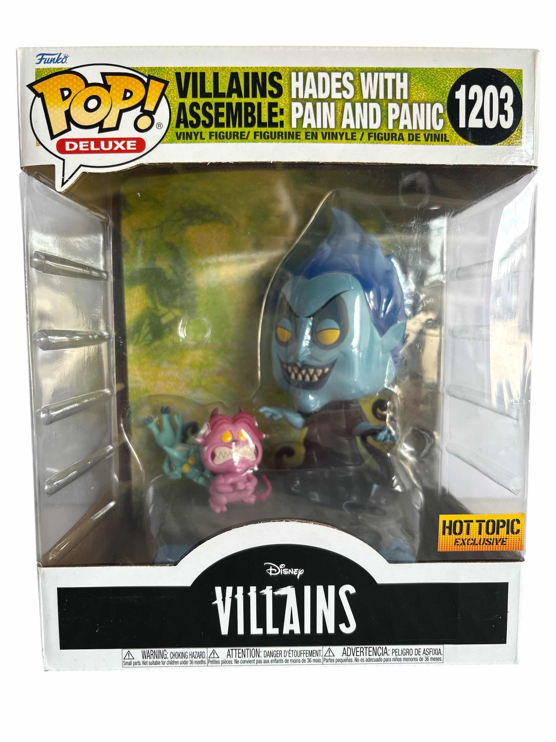 Photo 1 of NIB FUNKO PIP DISNEY VILLAINS HADES WITH PAIN AND PANIC