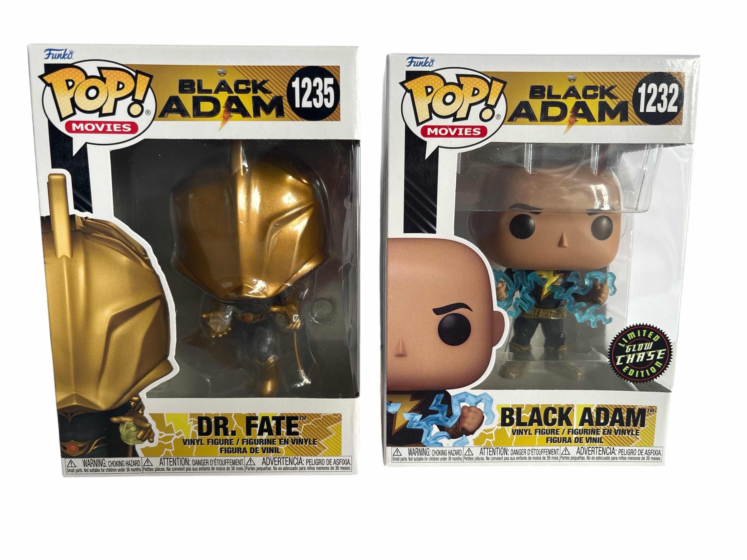 Photo 1 of (2)PCS FUNKO POP BLACK ADAM AND DR.FATE