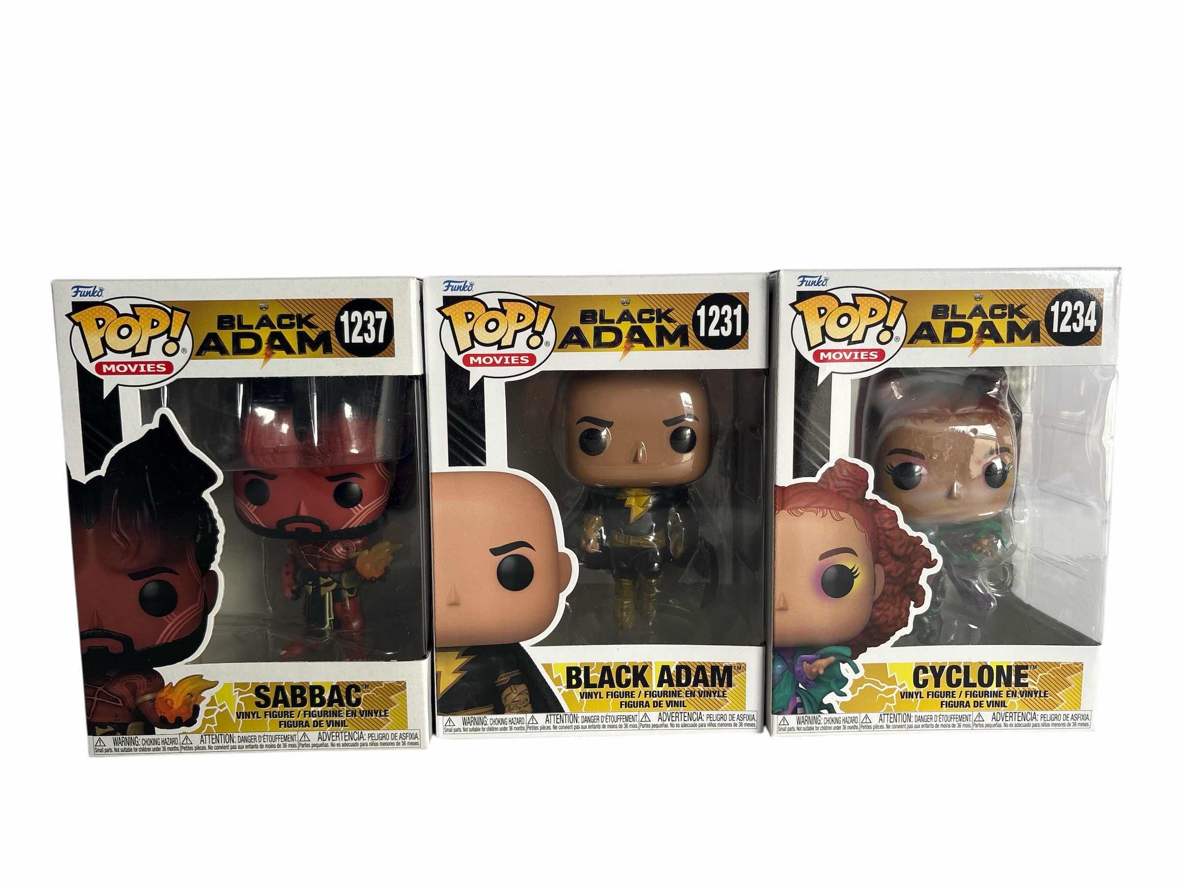 Photo 1 of 3 PCS-NIB BLACK ADAM,SABBAG&CYCLONE