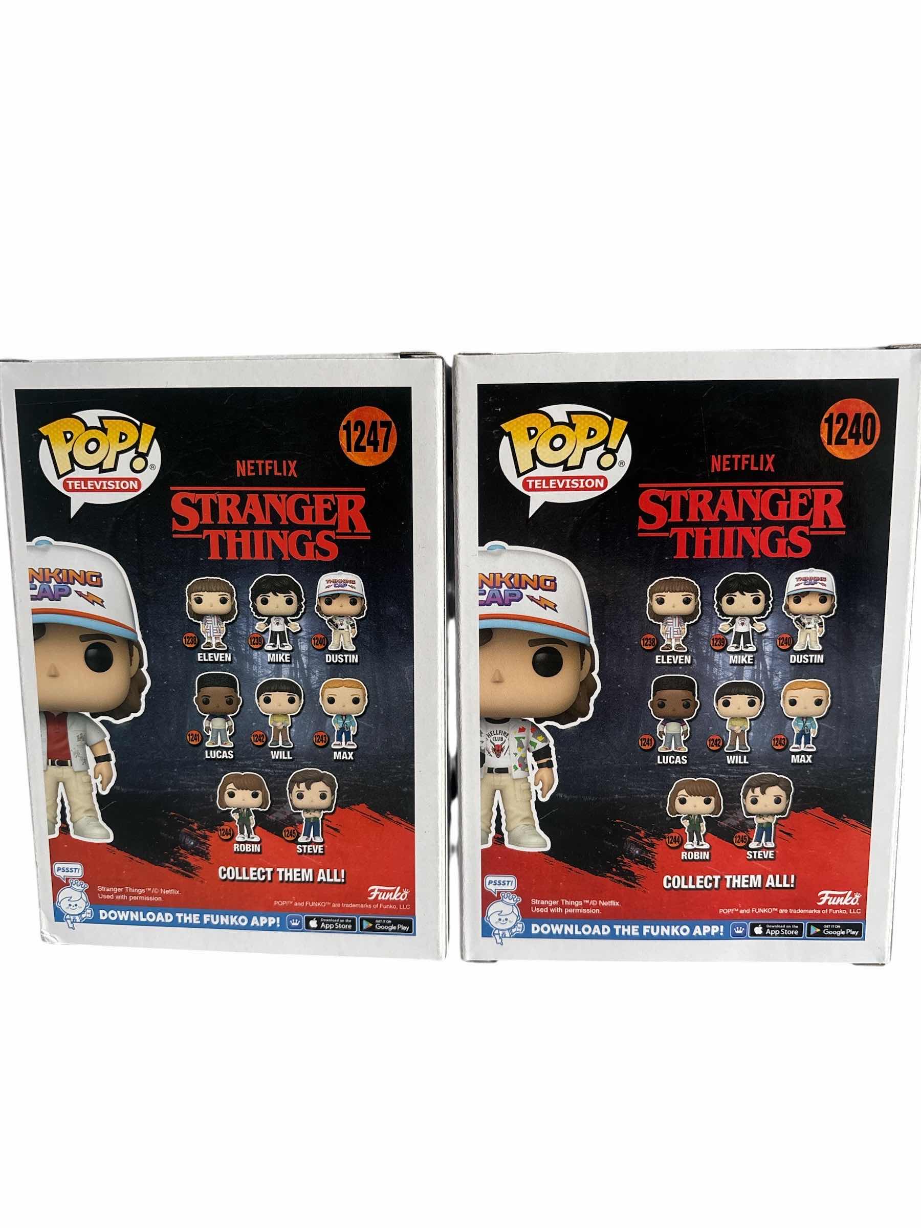 Photo 1 of (2) PCS NIB FUNKO POP DUSTIN STRANGER THINGS