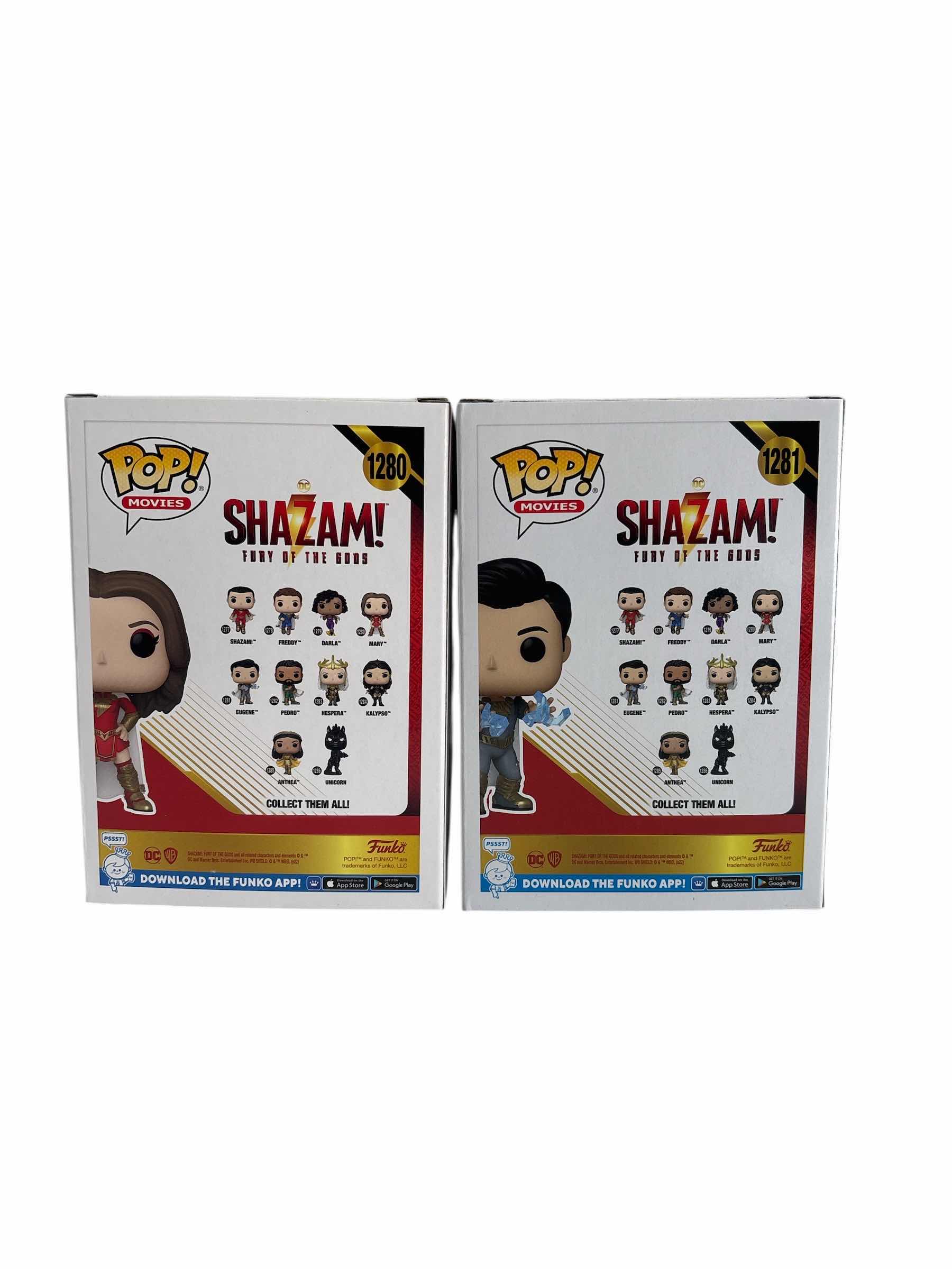 Photo 1 of (2)PCS NIB FUNKO POP EUGENE & MARY SHAZAM! SHAZAM! FURY OF THE GODS