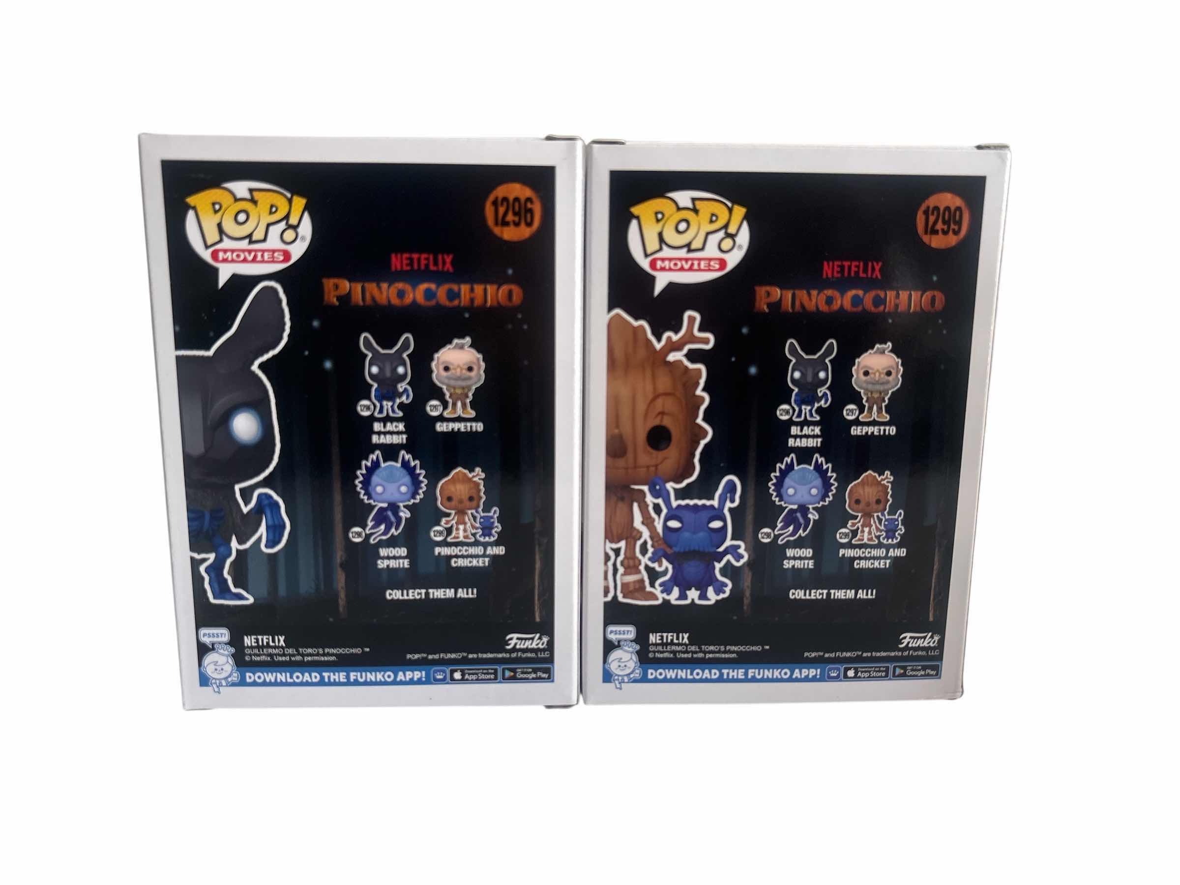 Photo 1 of 2 PCS-NIB FUNKO POP PINOCCHIO AND CRICKET AND BLACK RABBIT PINOCCHIO