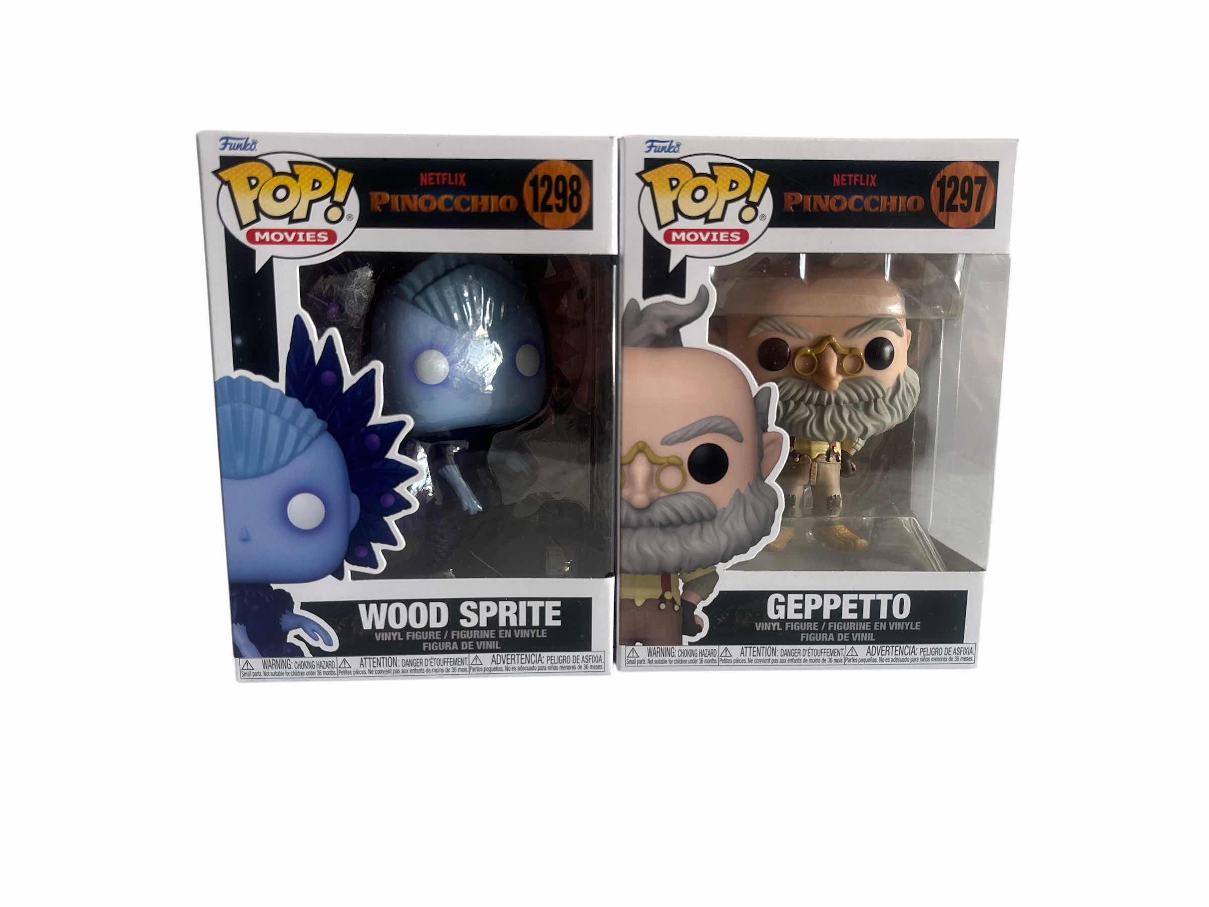 Photo 1 of 2(PCS) NIB FUNKO POP WOOD SPRITE & GEPPETO PINOCCHIO