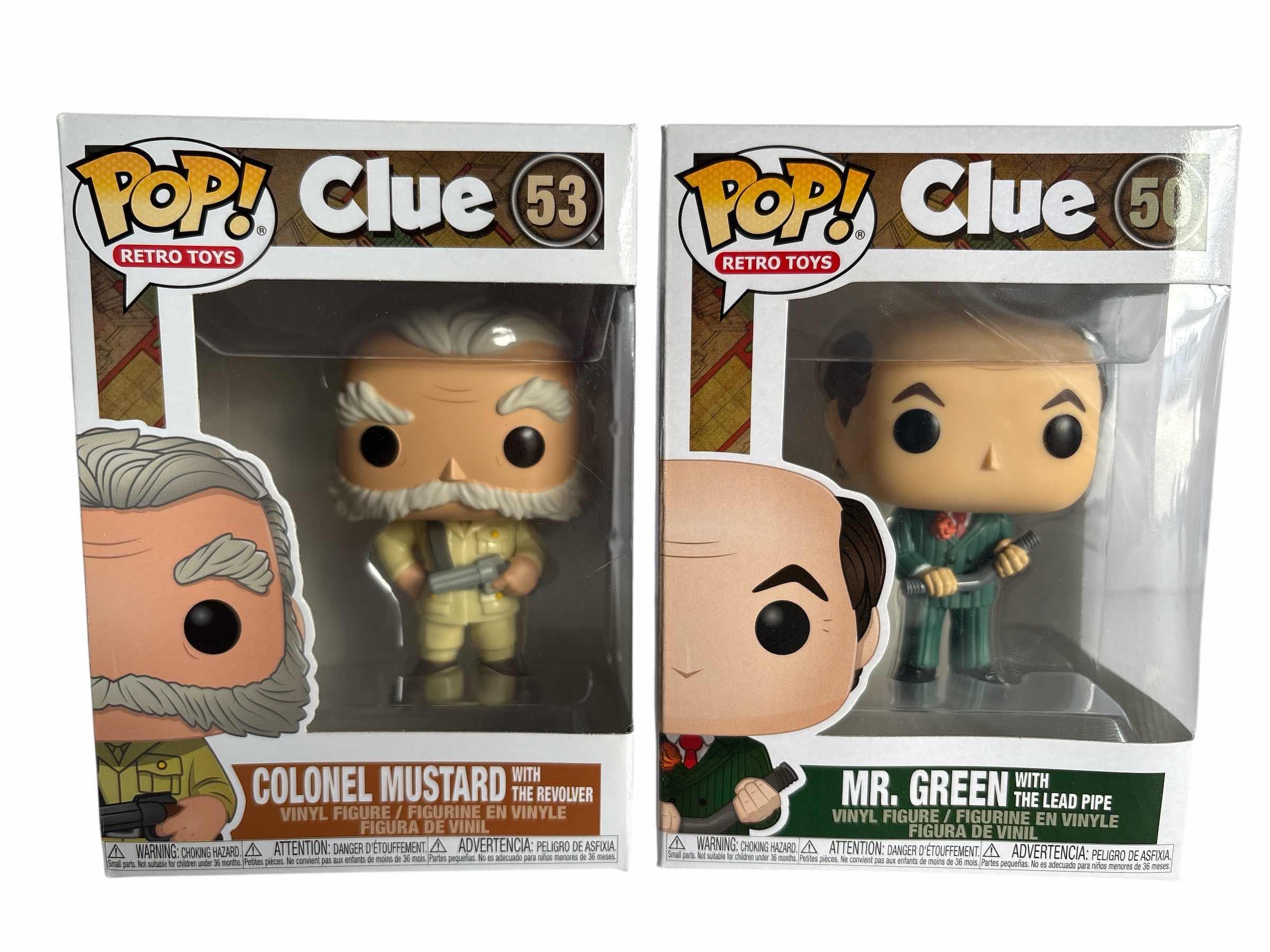 Photo 1 of 2- NIB FUNKO POP CLUE COLONEL MUSTARD&MR.GREEN