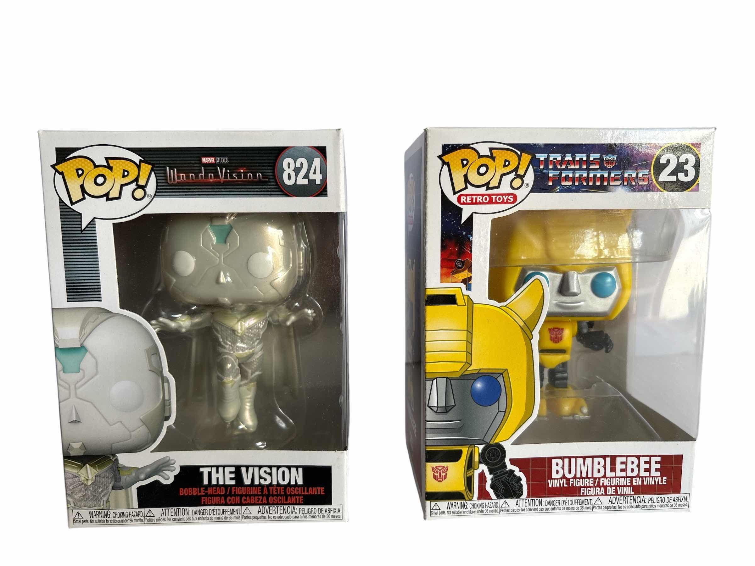 Photo 1 of (2)PCS NIB MARVEL WANDA VISION& TRANSFORMERS BUMBLEBEE