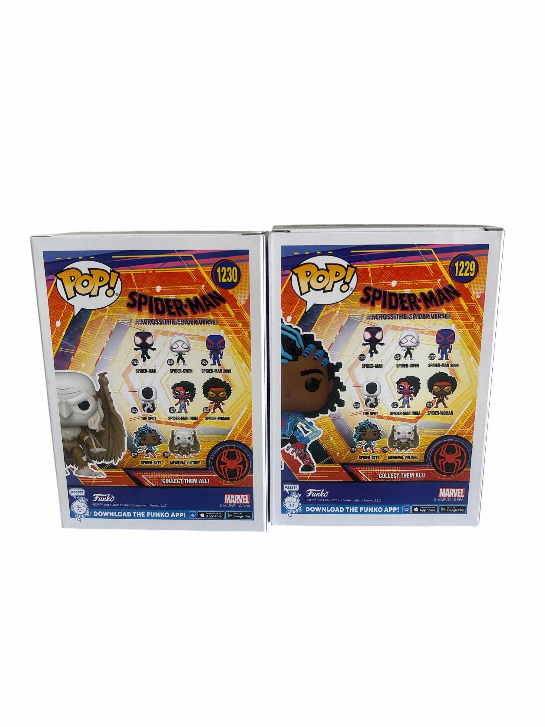 Photo 1 of 2(PCS) NIB FUNKO POP SPIDER-BYTE & MEDIEVAL VULTURE SOIDER-MAN