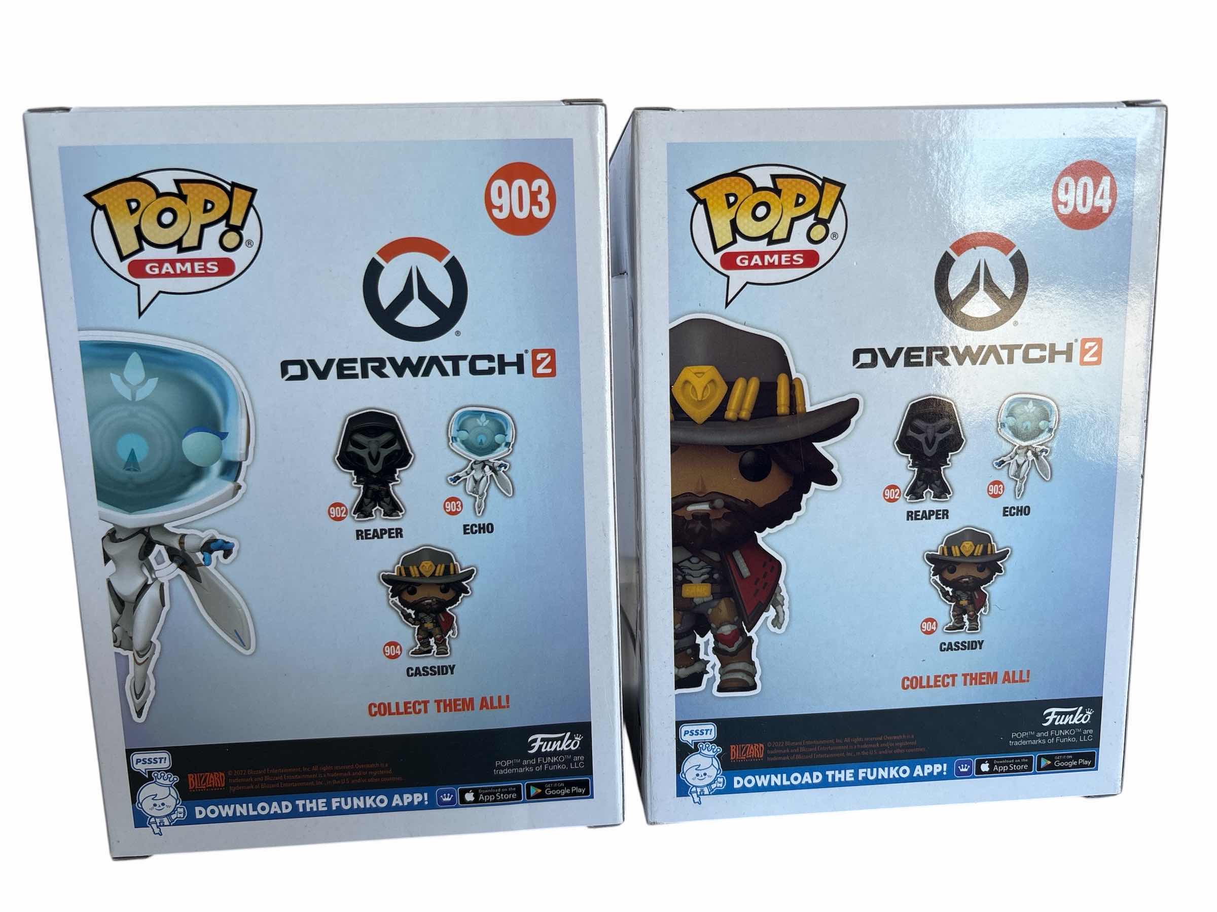 Photo 1 of (2)PCS NIB FUNKO POP OVERWATCH2 ECHO