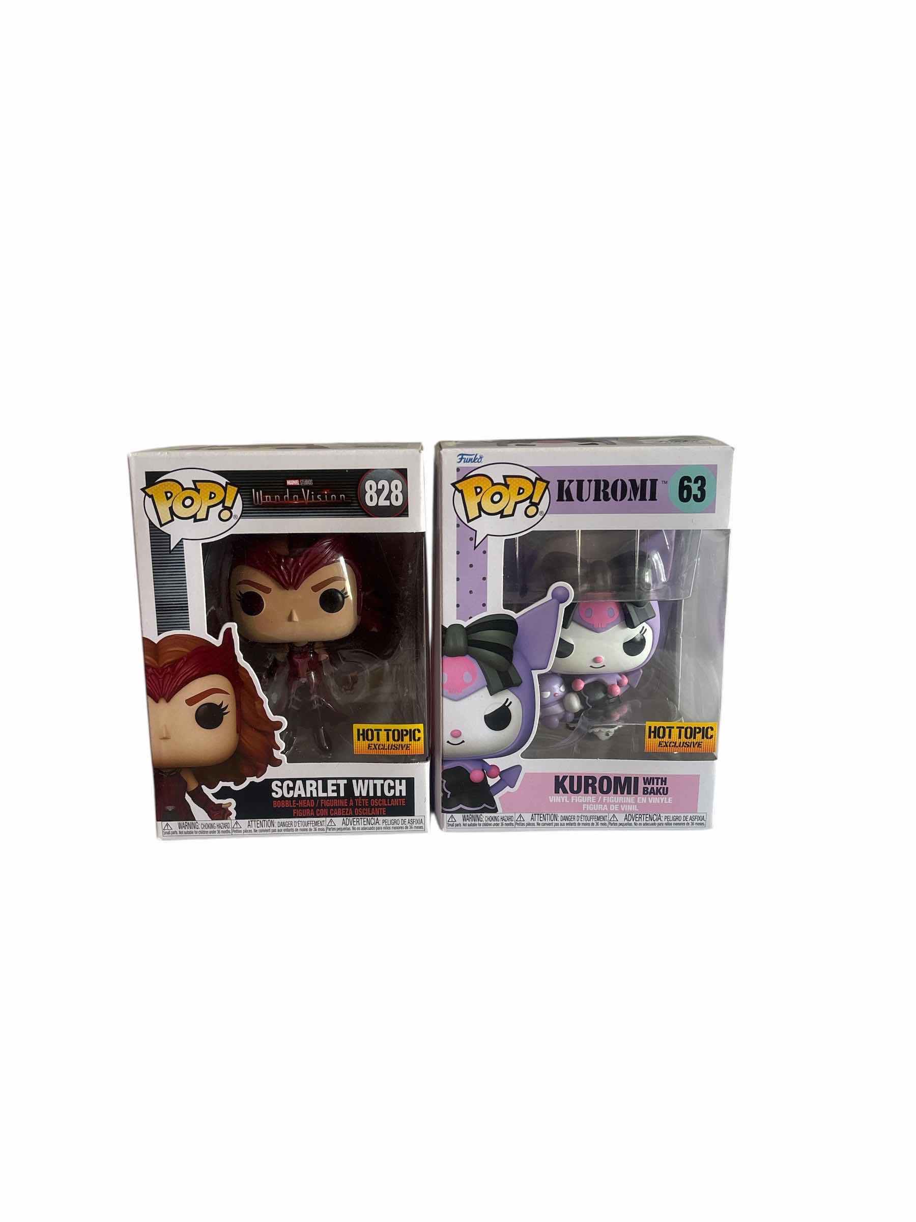 Photo 1 of 2 (PCS) NIB FUNKO POP SCARLETT WITCH WANDA VISION & KUROMI WITH BAKU
KUROMI
