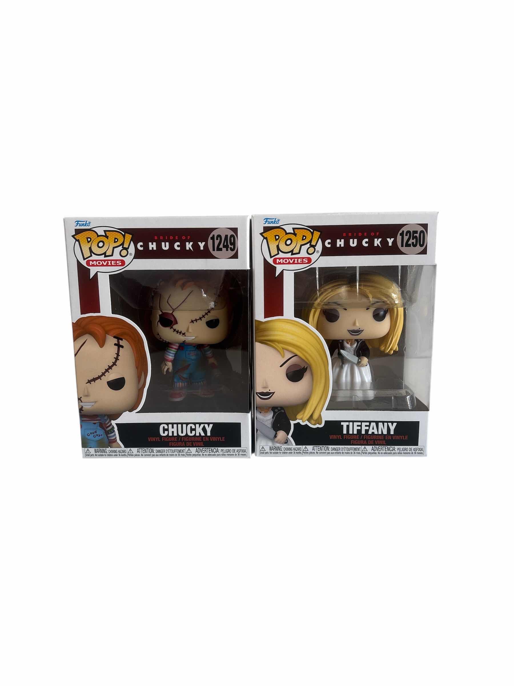 Photo 1 of (2) PCS NIB FUNKO POP CHUCKY & TIFFANY BRIDE OF CHUCKY