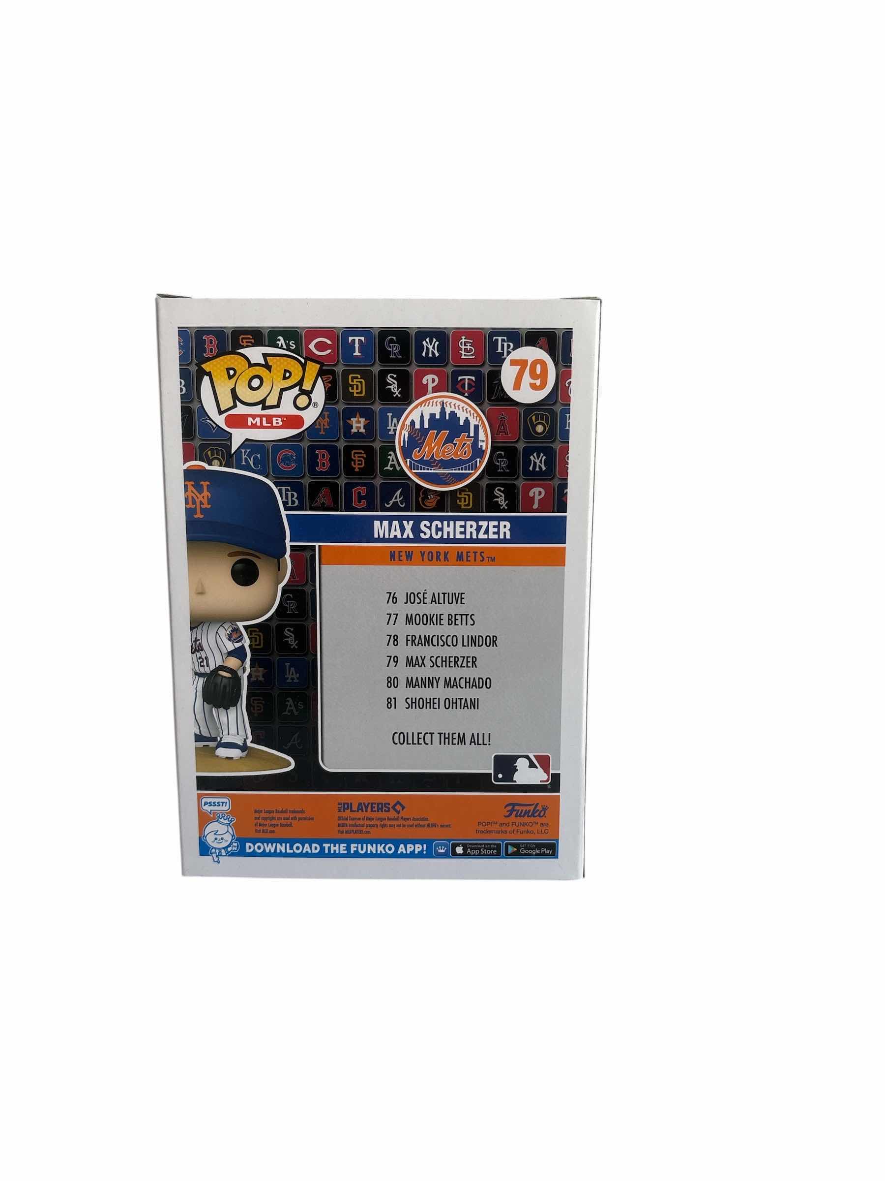 Photo 1 of NIB FUNKO POP MAX SCHERZER NEE YORK METS