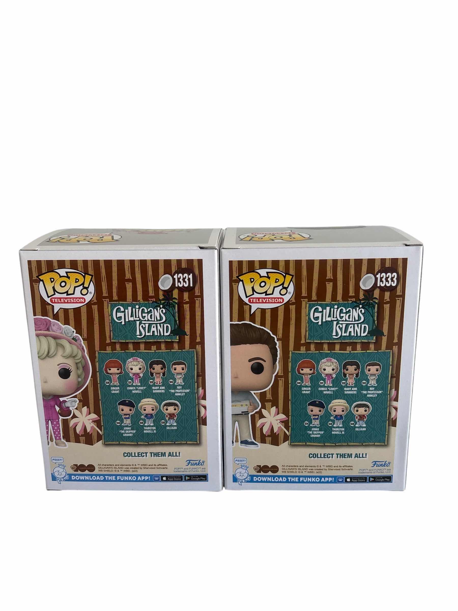 Photo 1 of (2) PCS NIB FUNKO POP ROY THE PROFESSOR HINKLEY & EUNICE LOVEY HOWELL GILLIGANS ISLAND