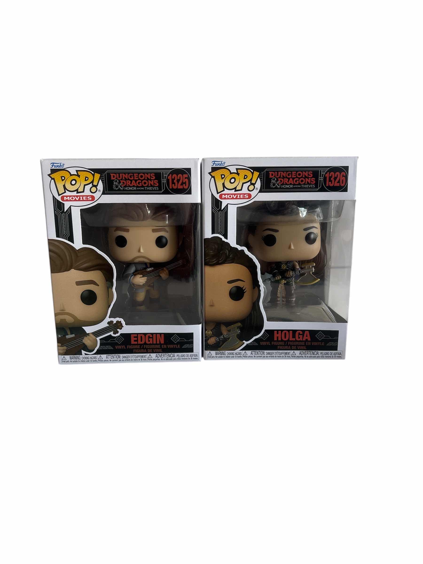 Photo 1 of (2)PCS NIB FUNKO POP EDGIN & HOLGA DUNGEONS DRAGONS HONOR AMONG THIEVES