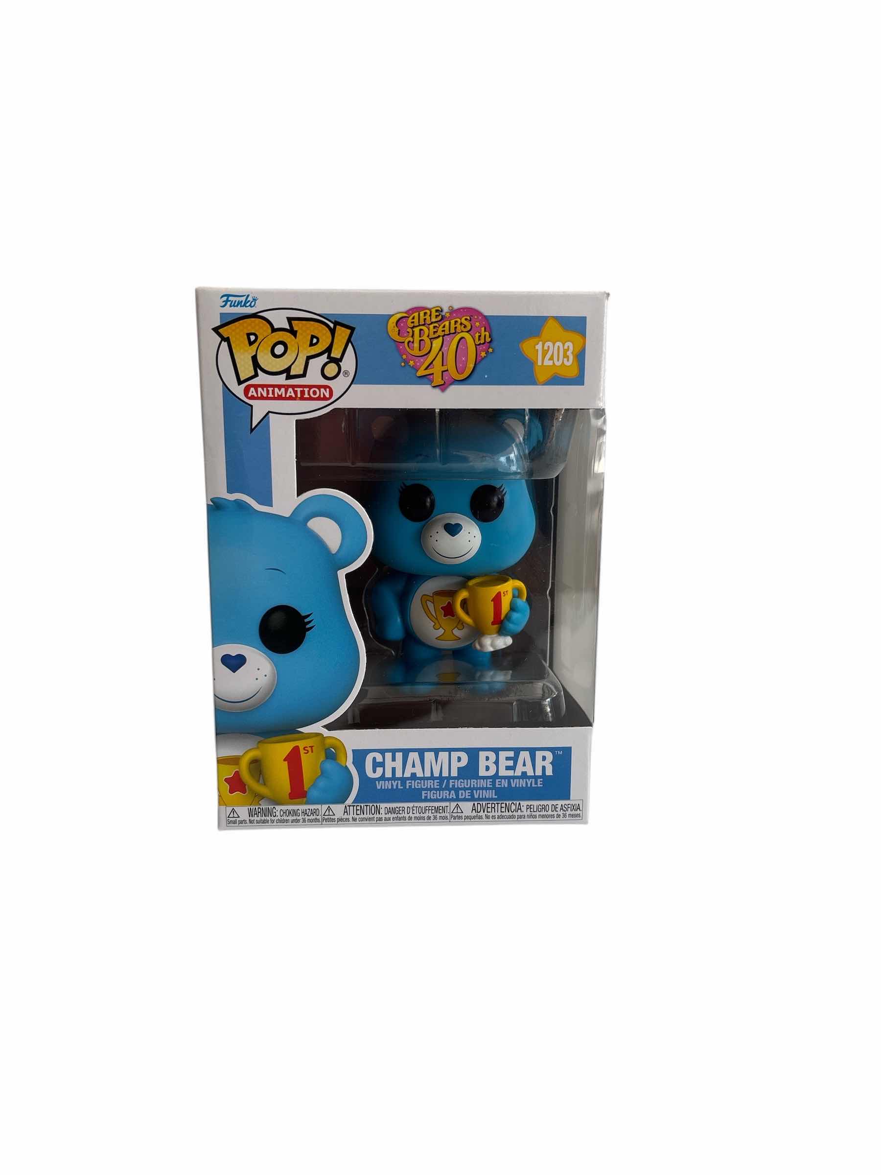 Photo 1 of NIB FUNKO POP CHAMP BEAR CARE BEARS 40TH
