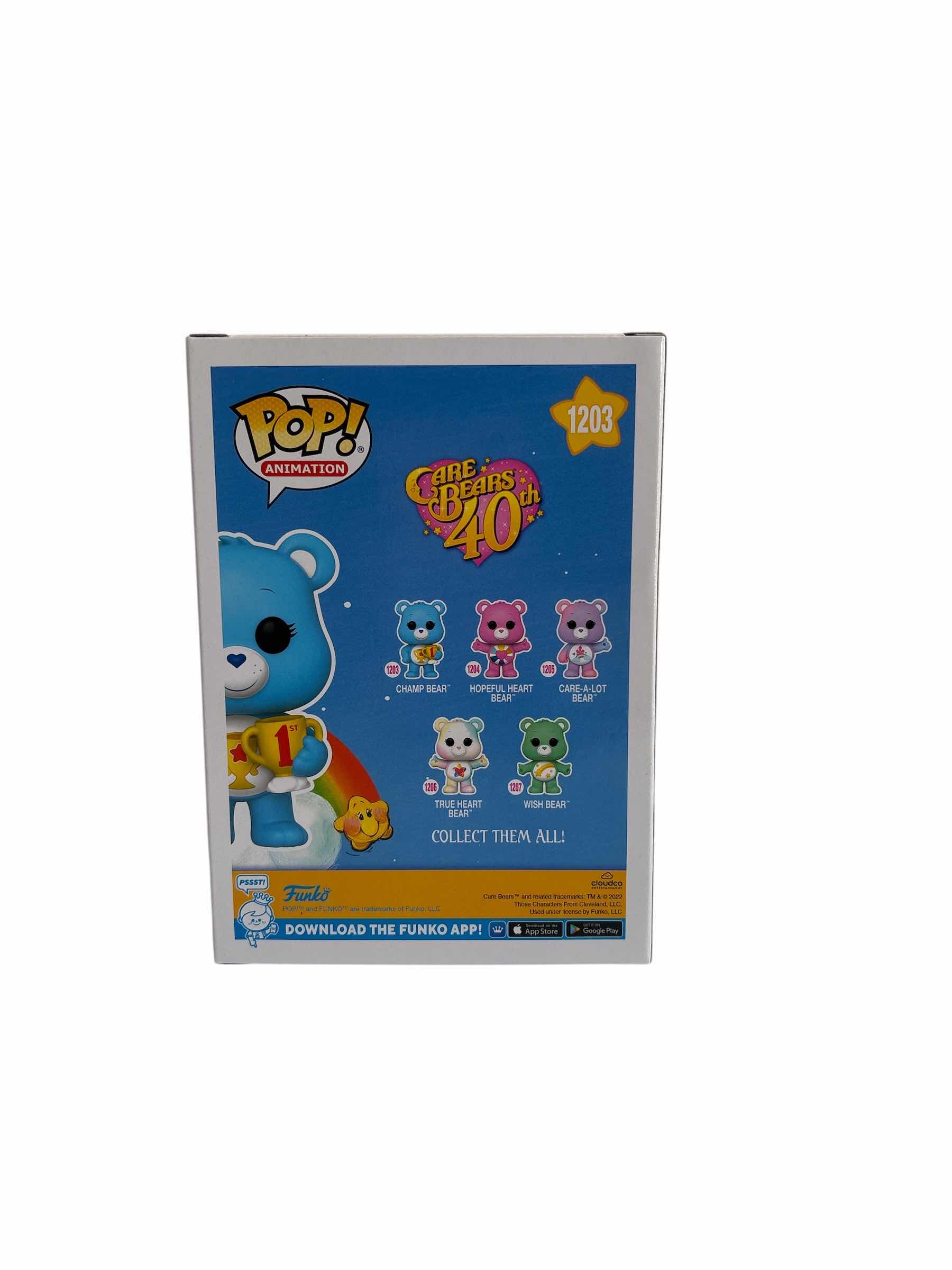 Photo 1 of NIB FUNKO POP CHAMP BEAR CARE BEARS 40TH