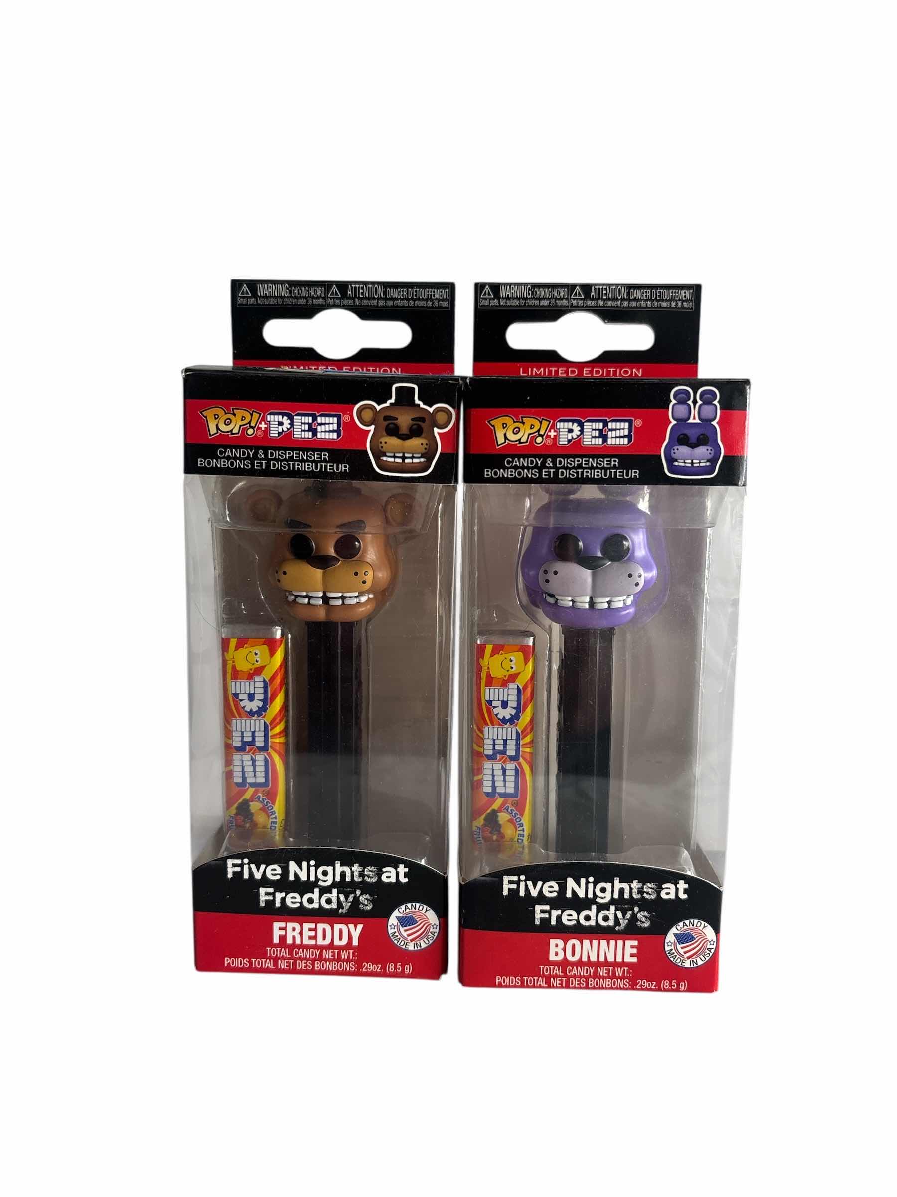 Photo 1 of (2) PCS NIB FUNKO POP+PEZ FOXY & BONNIE FIVE NIGHTS AT FREDDYS